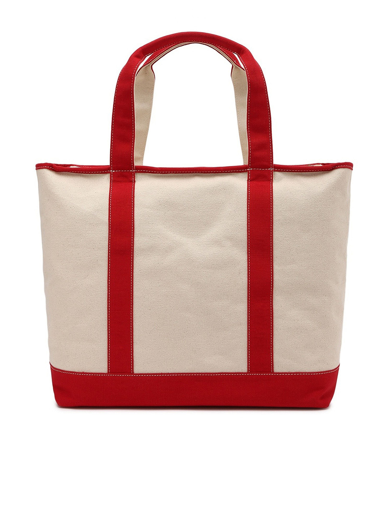 Tommy Hilfiger Colorblock Red Cotton Handbags