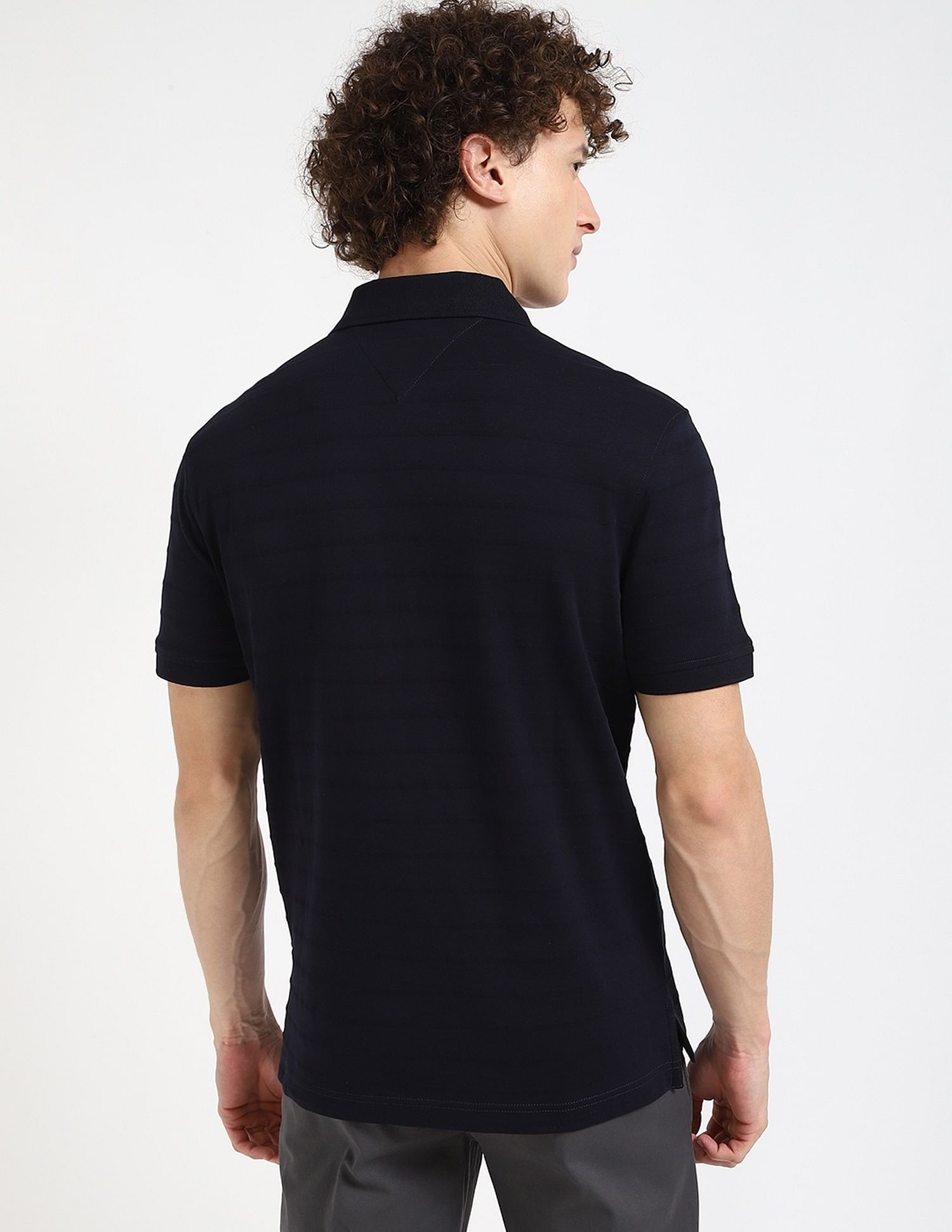 Tommy Hilfiger Solid Regular-Fit Cotton Polo Shirt