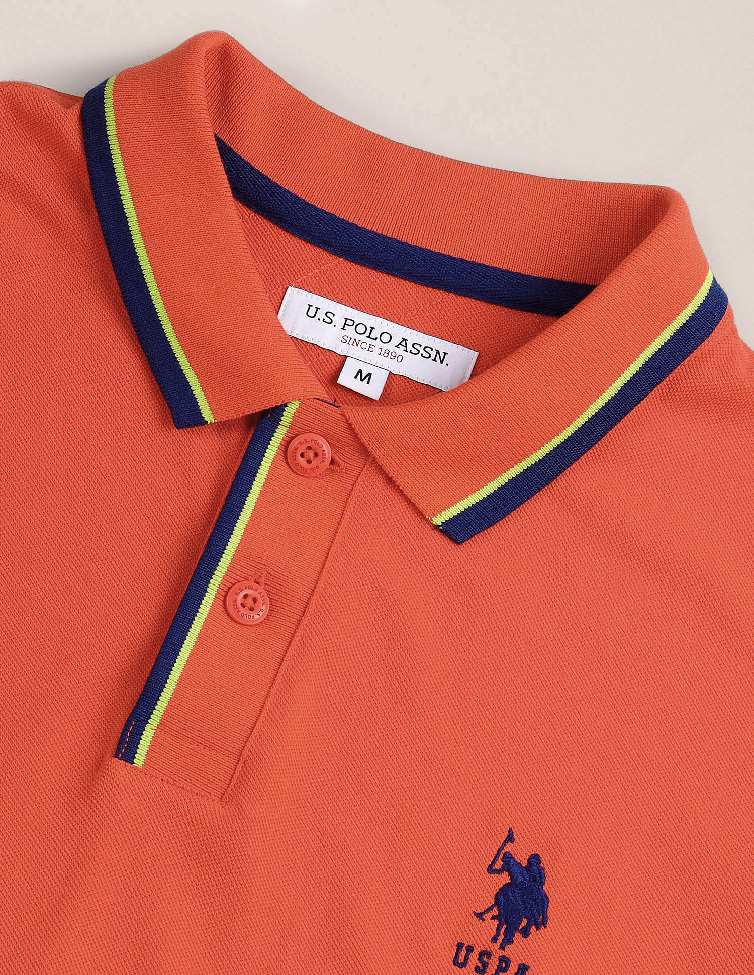 U.S. Polo Assn. Tipped Collar Slim Polo Shirt
