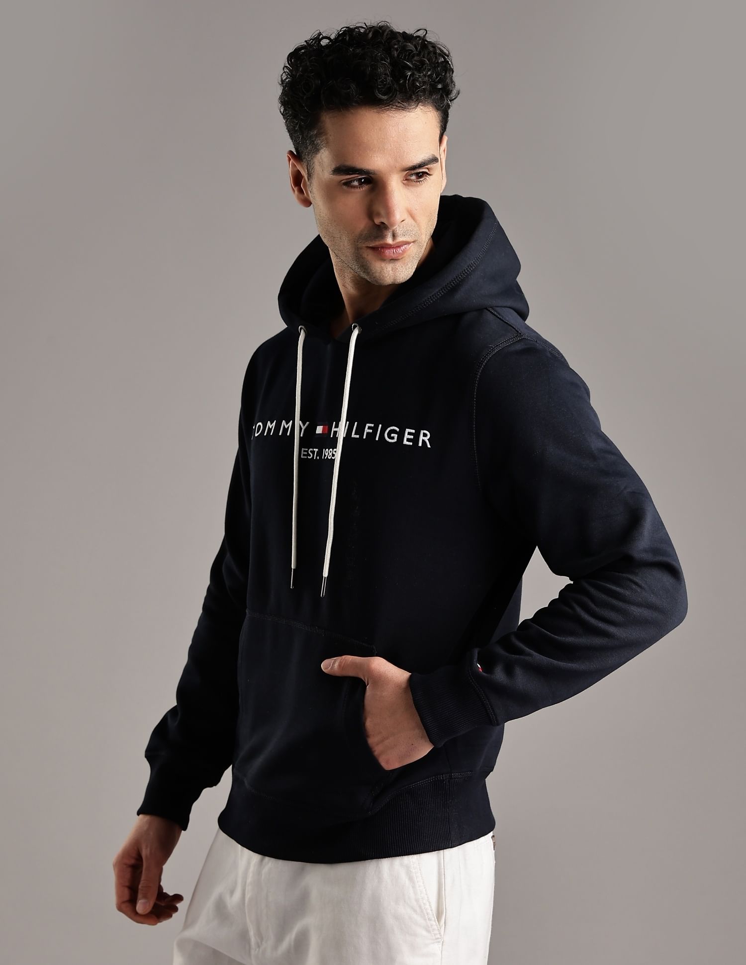 Tommy Hilfiger Embroidered Logo Regular-Fit Cotton Sweatshirt