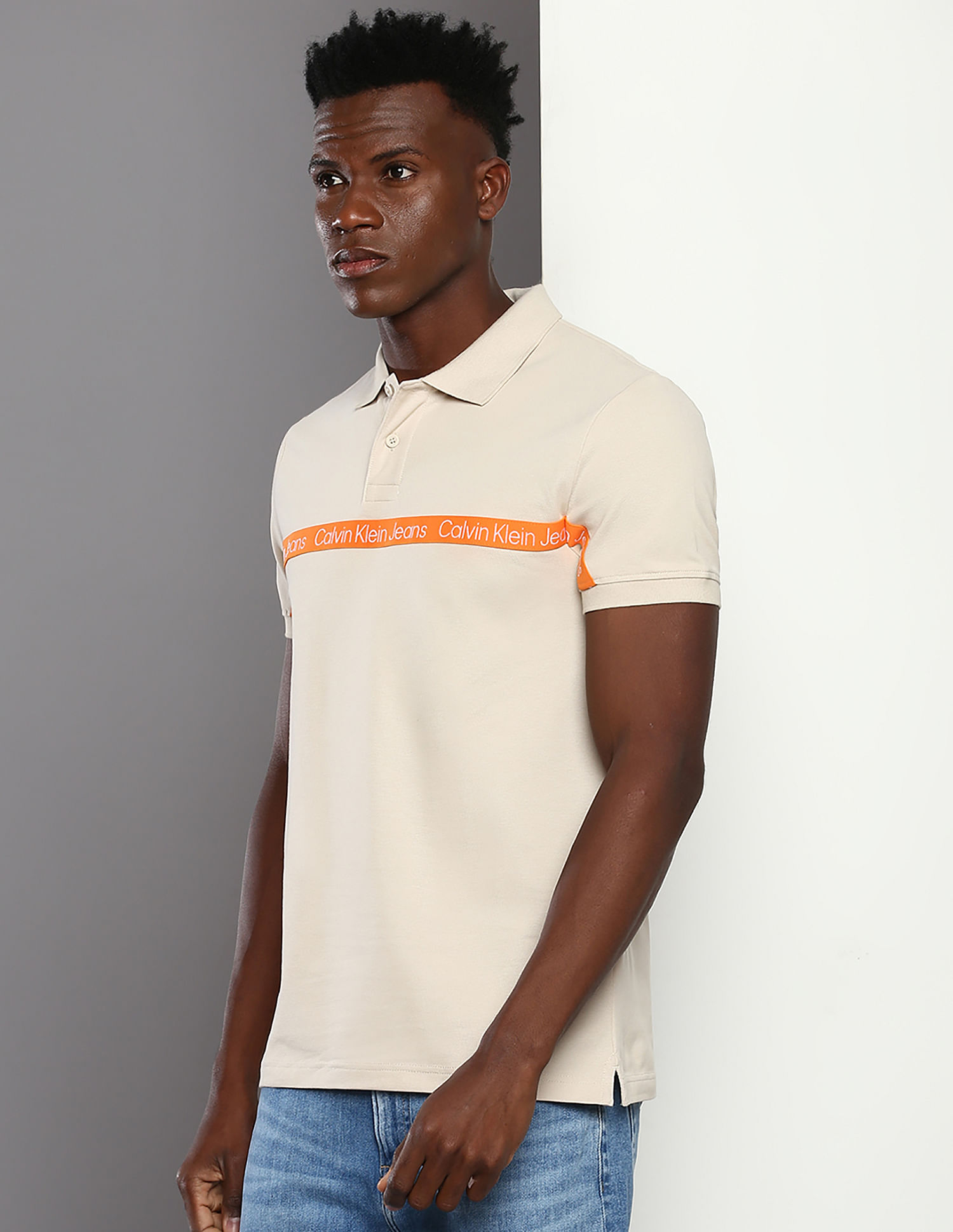 Buy Calvin Klein Jeans Logo Tape Polo Shirt - NNNOW.com