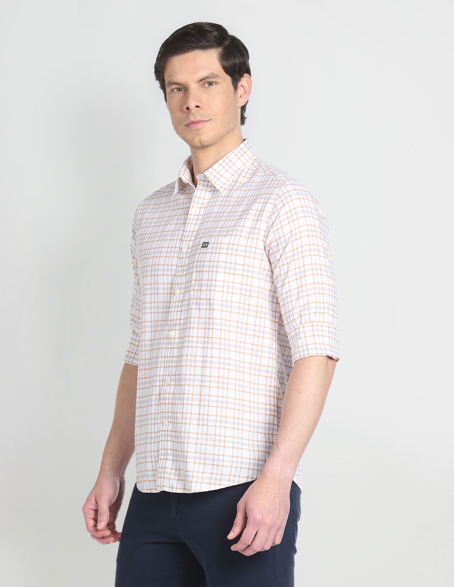 Arrow Sports Tartan Check Dobby Shirt