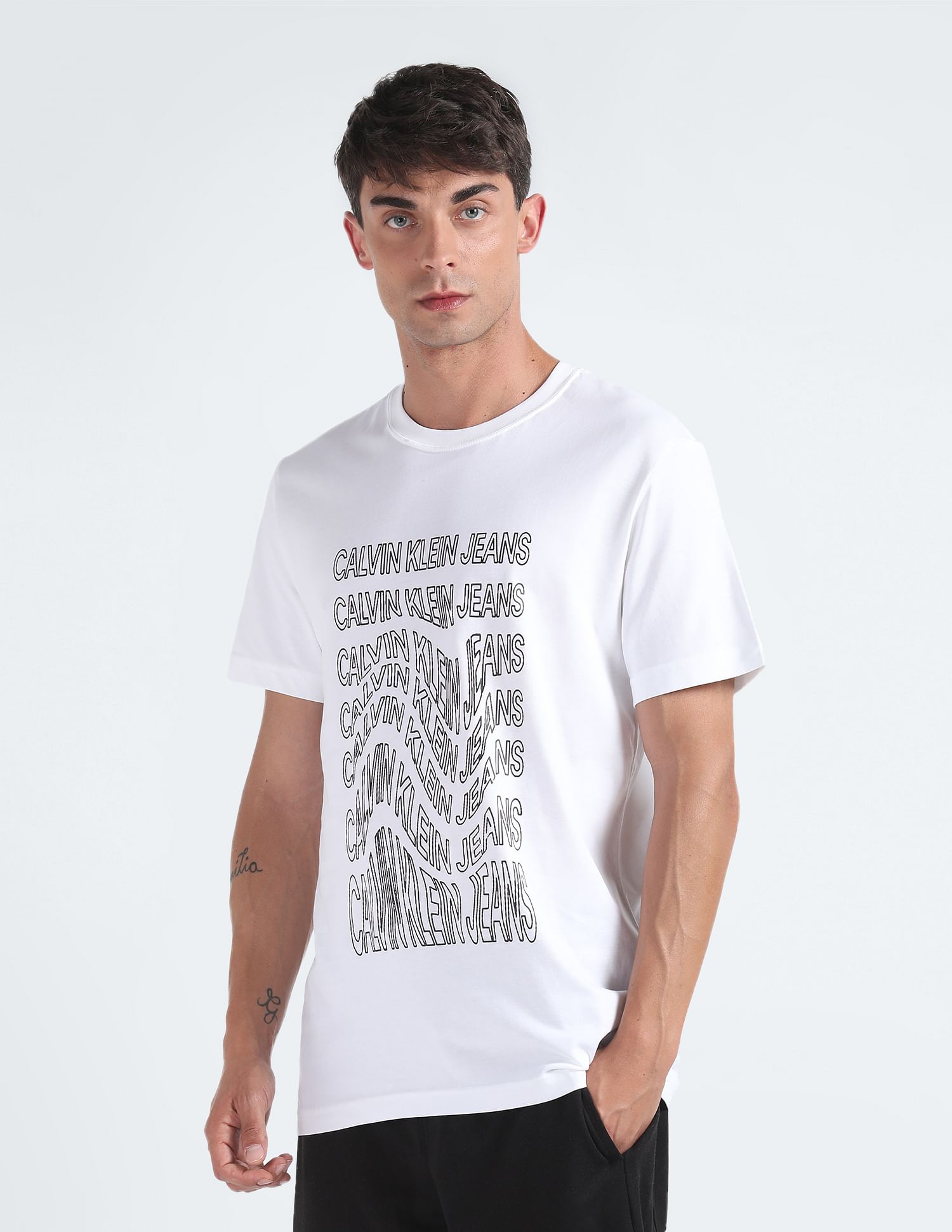 Calvin Klein Jeans Institutional Warp Cotton T-Shirt