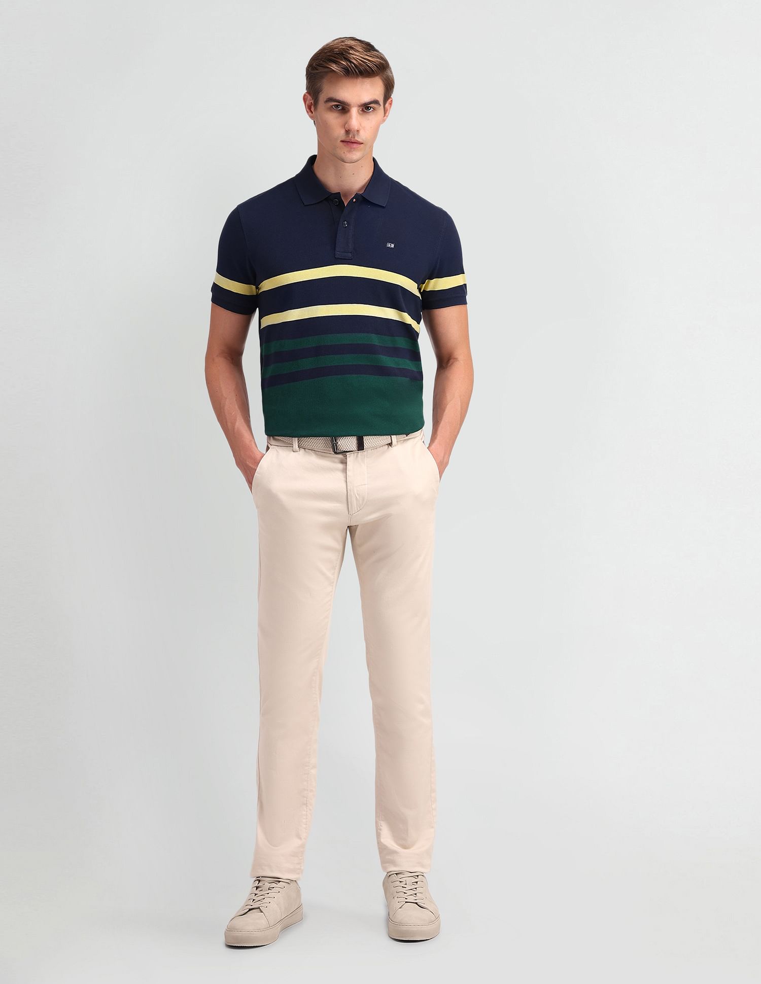 Arrow Sport Horizontal Striped Regular Polo Shirt