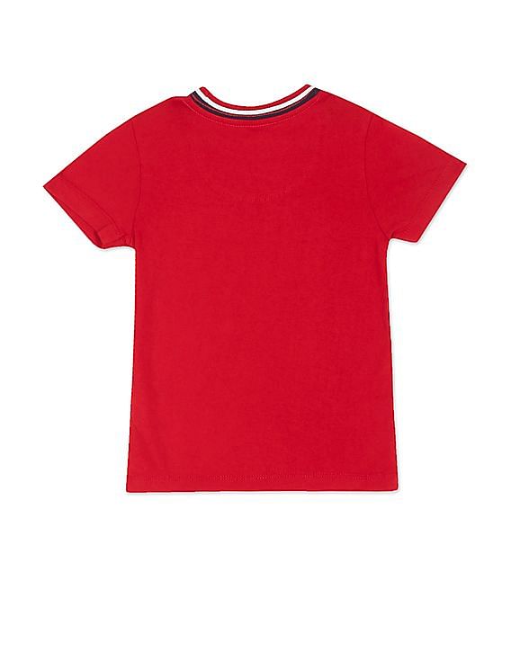 U.S. Polo Assn. Kids Boys Crew Neck Graphic Print T-Shirt
