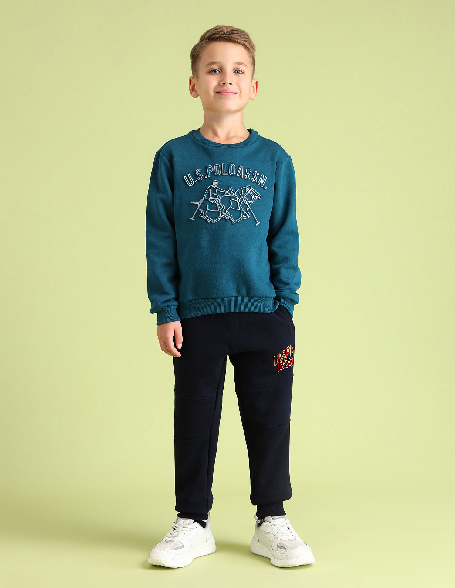 U.S. Polo Assn. Kids Boys Brand Printed Sweatshirt