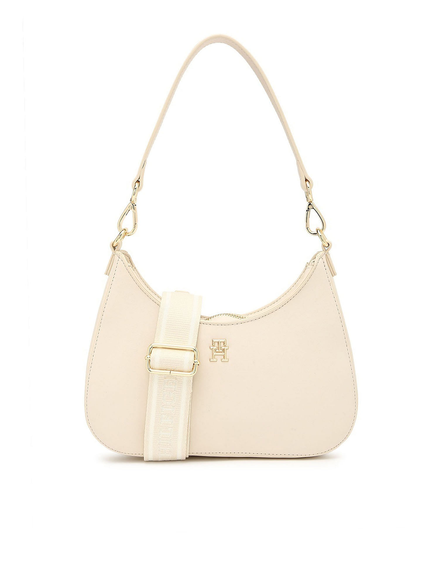Tommy Hilfiger Solid Cream PU Totes