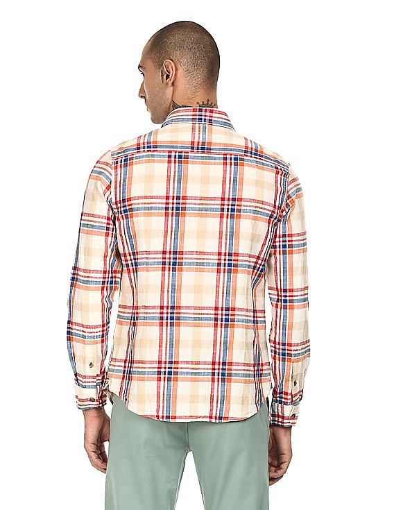 U.S. Polo Assn. Denim Co. Spread Collar Check Casual Shirt
