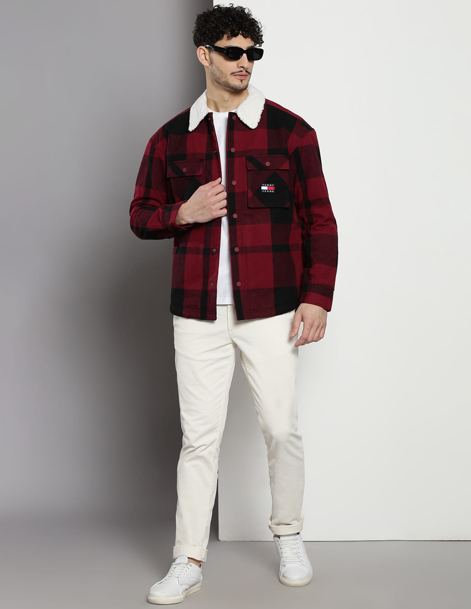 Buy Tommy Hilfiger Sherpa Lined Check Shacket - NNNOW.com