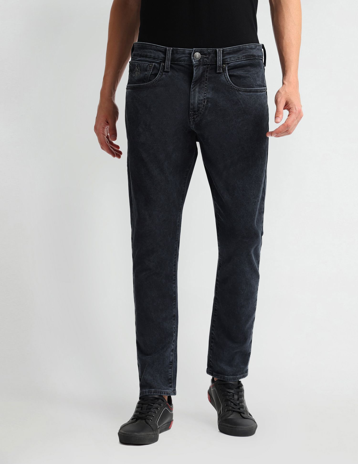 U.S. Polo Assn. Denim Co. Henry Tapered Cropped Fit Black Jeans