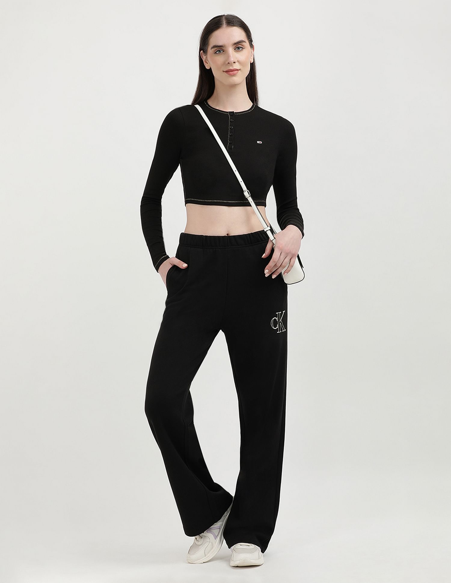 Buy Calvin Klein Jeans Diffused Logo Cotton Track Pants