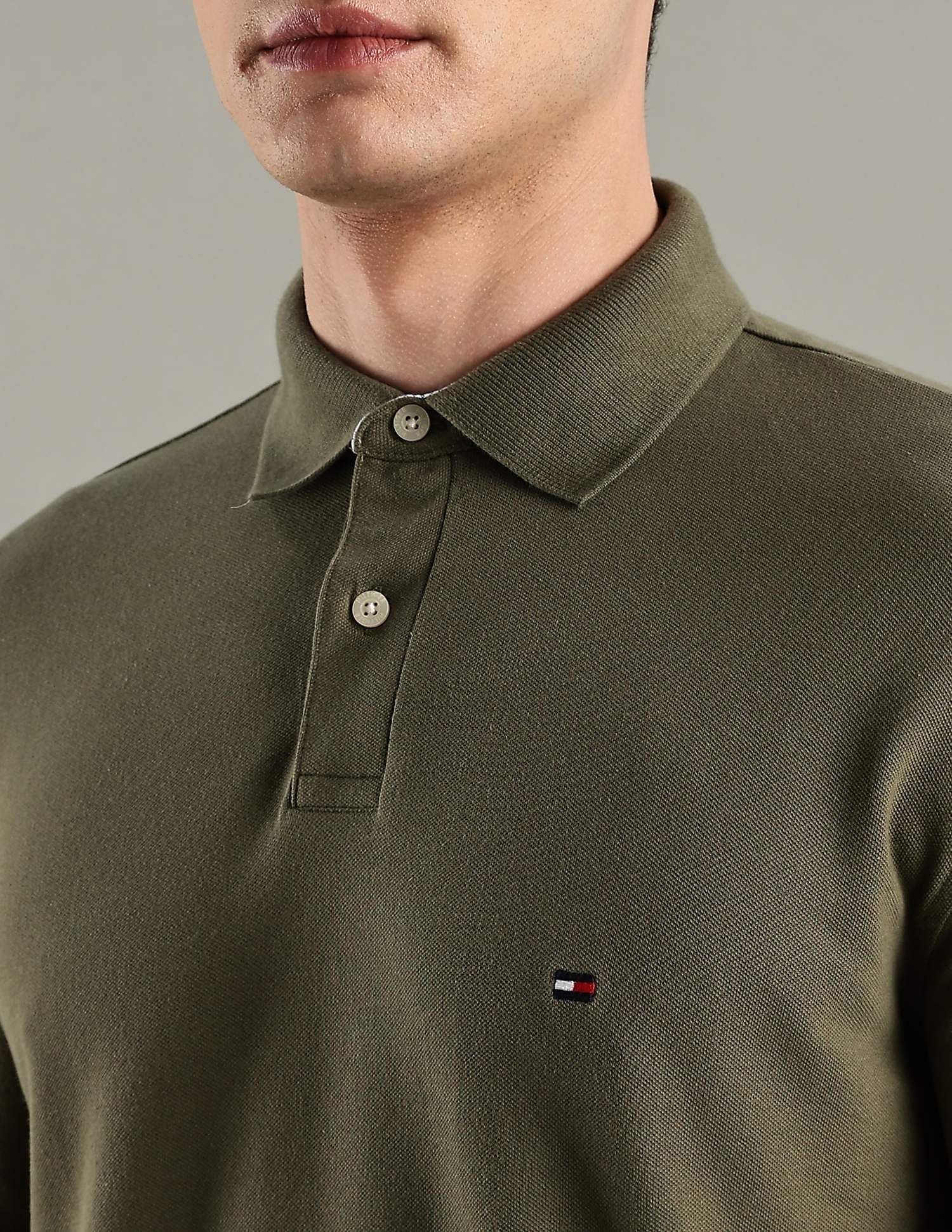 Tommy Hilfiger Solid Regular-Fit Cotton Polo T-Shirt