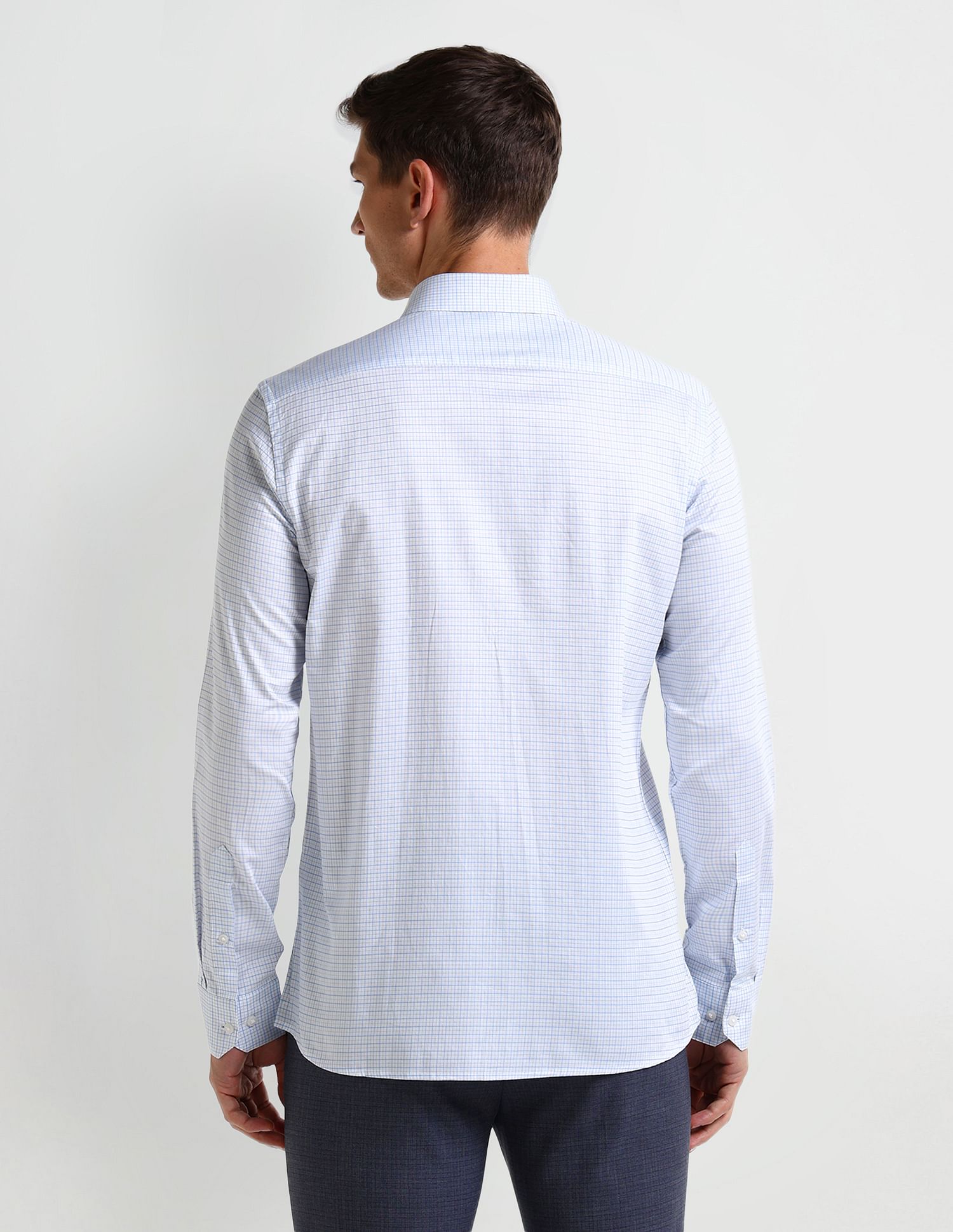 Arrow Plaid Checked Cotton Shirt