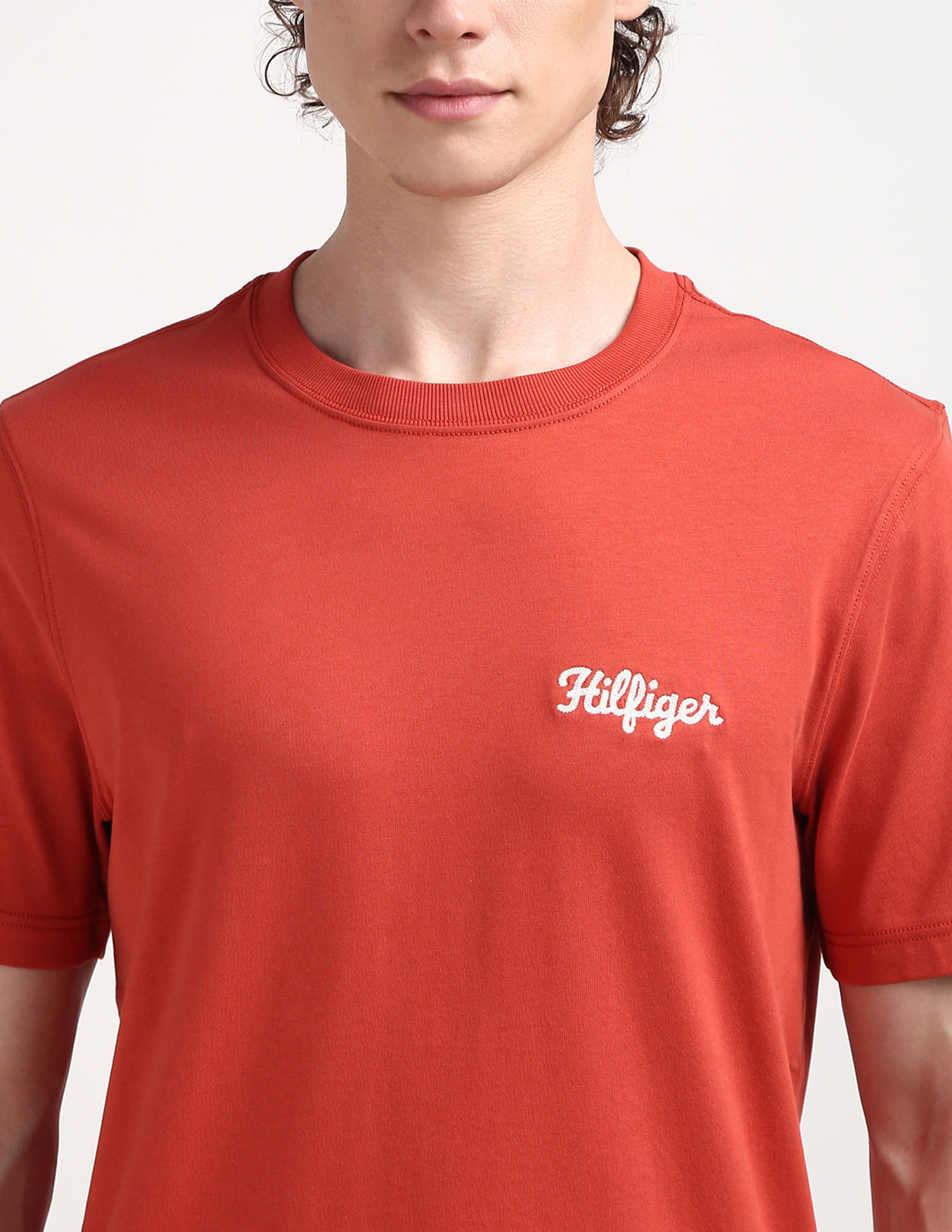 Tシャツ・カットソー RONRON DIAGONAL HENRYNECK SHORT T SHIRT 4BKH150 100202699_F_Model_eCom-