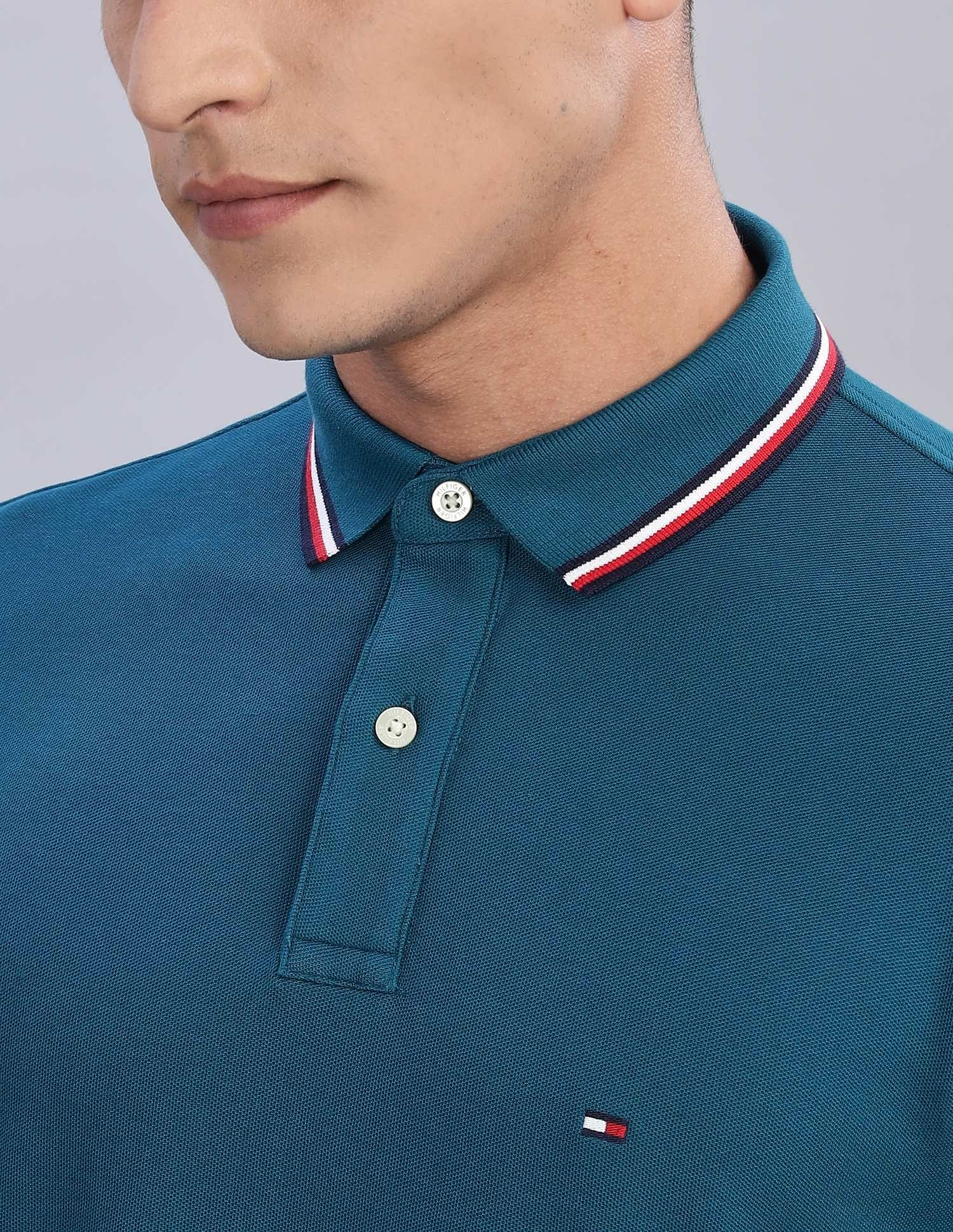 Tommy Hilfiger Solid Regular-Fit Cotton Polo Shirts
