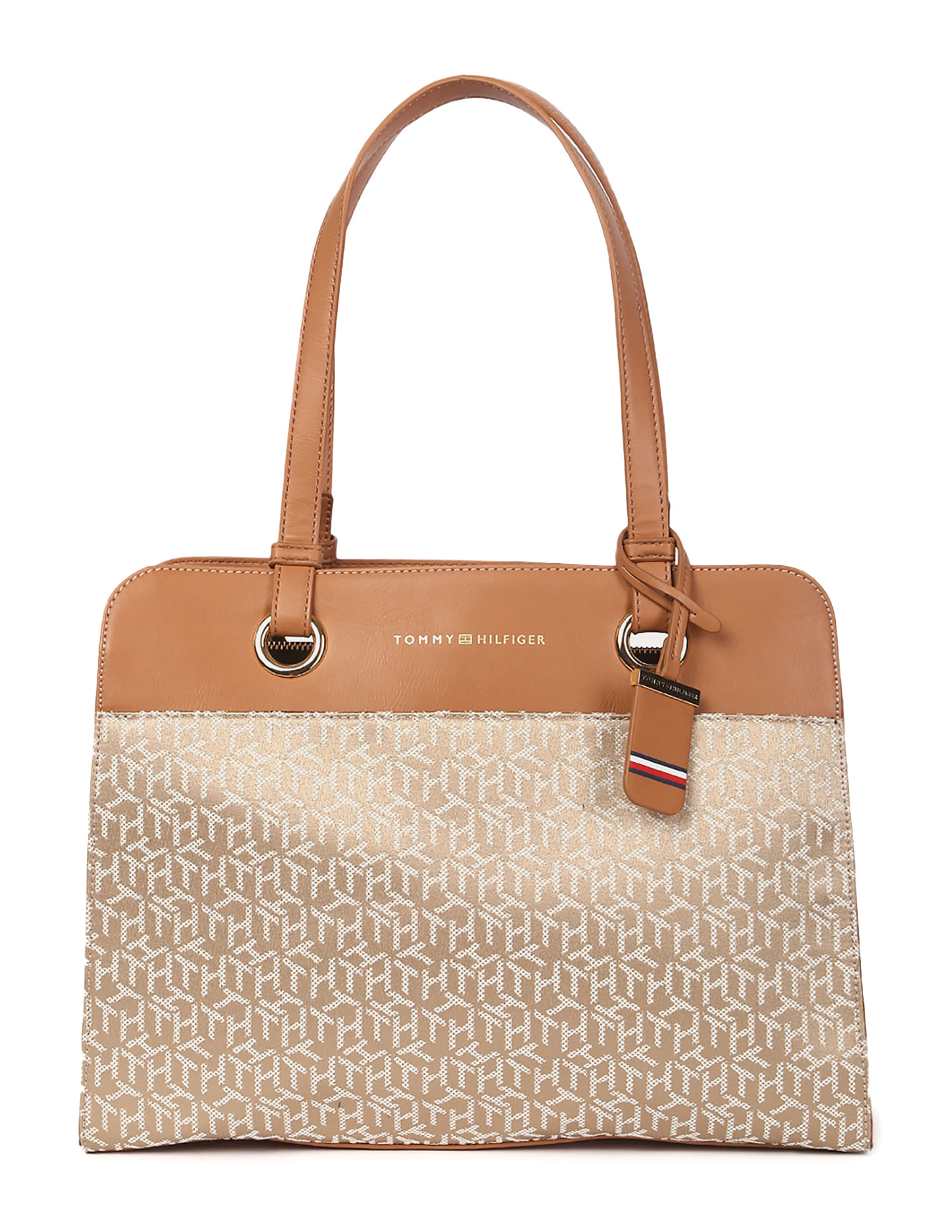 draadloos Ambacht Bedrijfsomschrijving Buy Tommy Hilfiger Claudia All Over Jacquard Monogram Tote Bag - NNNOW.com