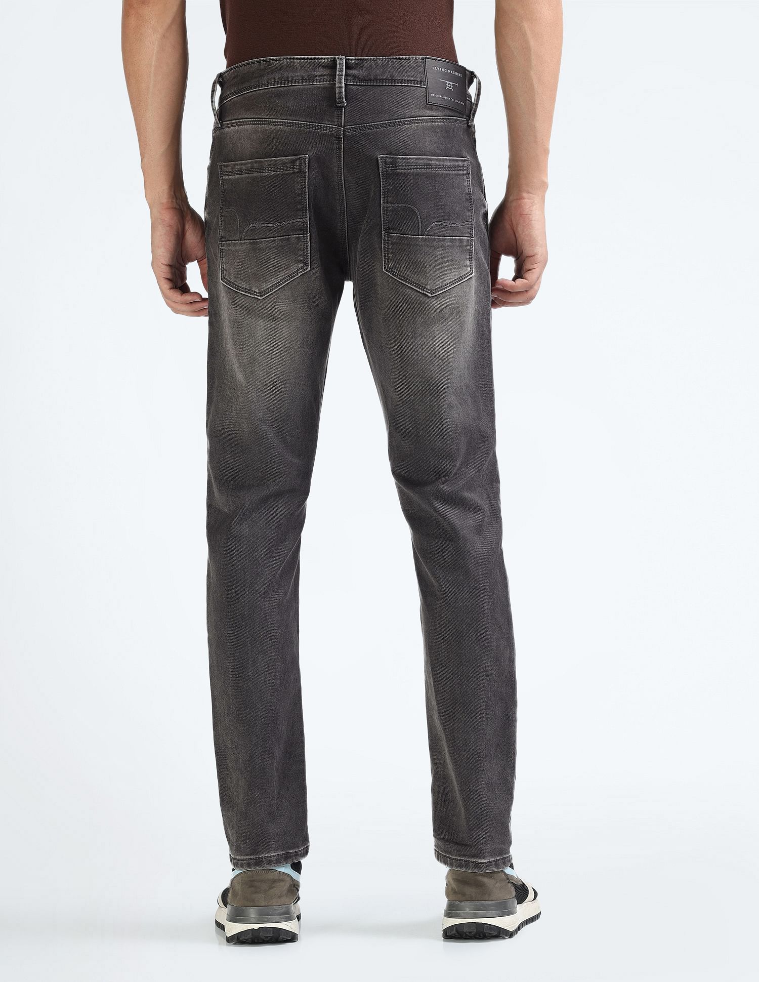 Flying Machine Slash Slim Tapered Fit Mid Rise Jeans