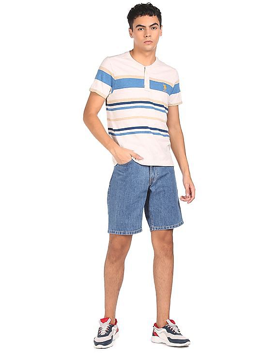 U.S. Polo Assn. Striped Henley T-Shirt