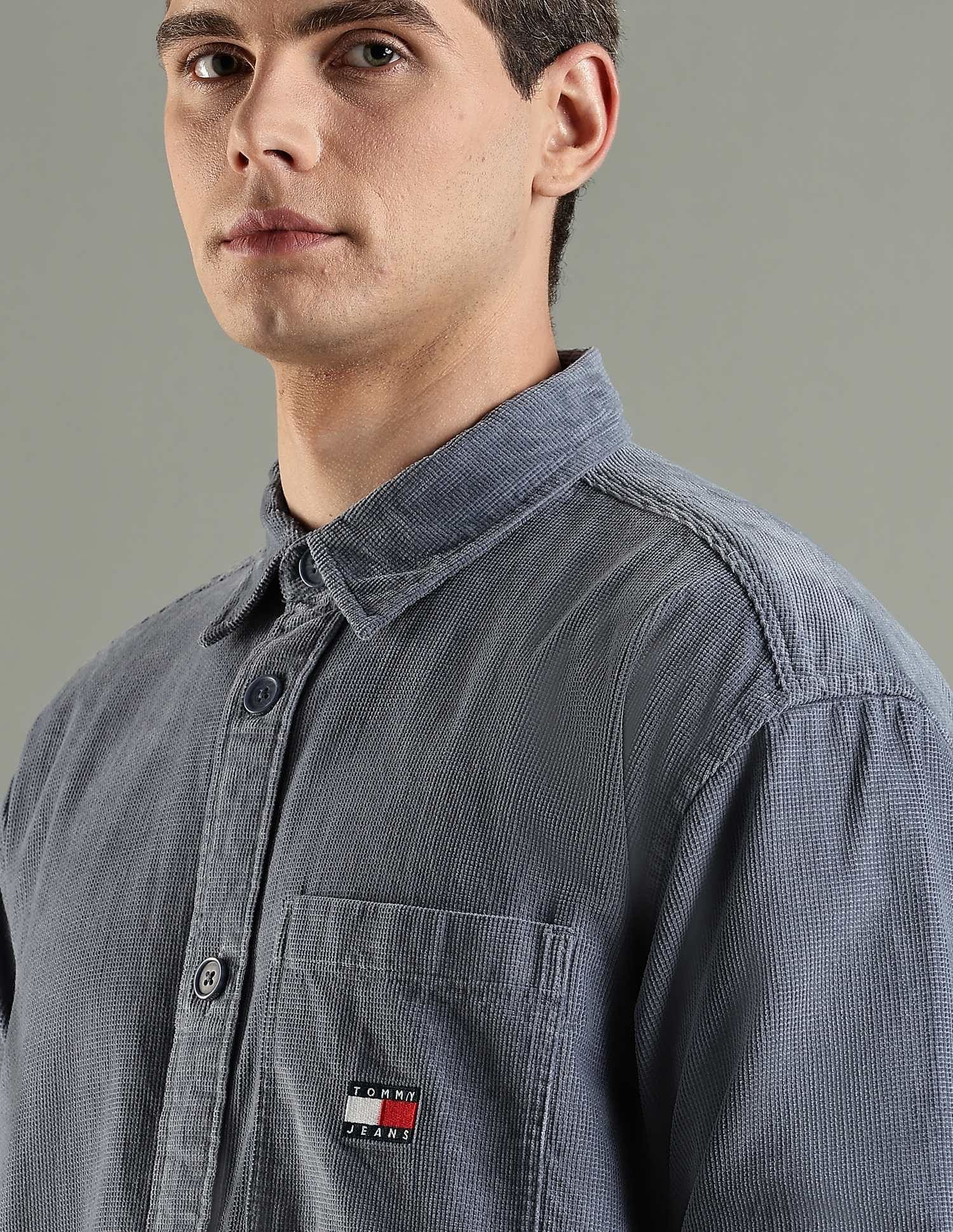 Tommy Hilfiger Solid Oversized Fit Cotton Shirt