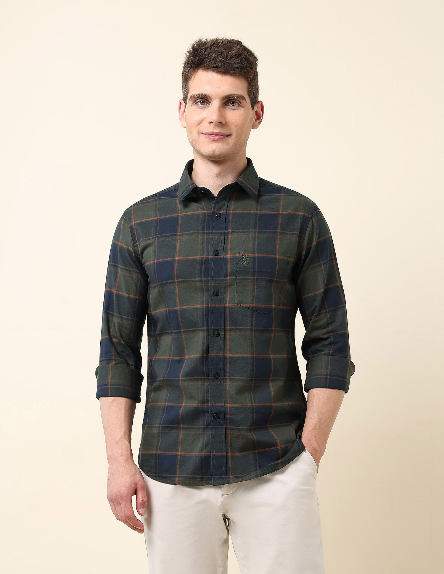 U.S. Polo Assn. Buffalo Checked Dobby Shirt