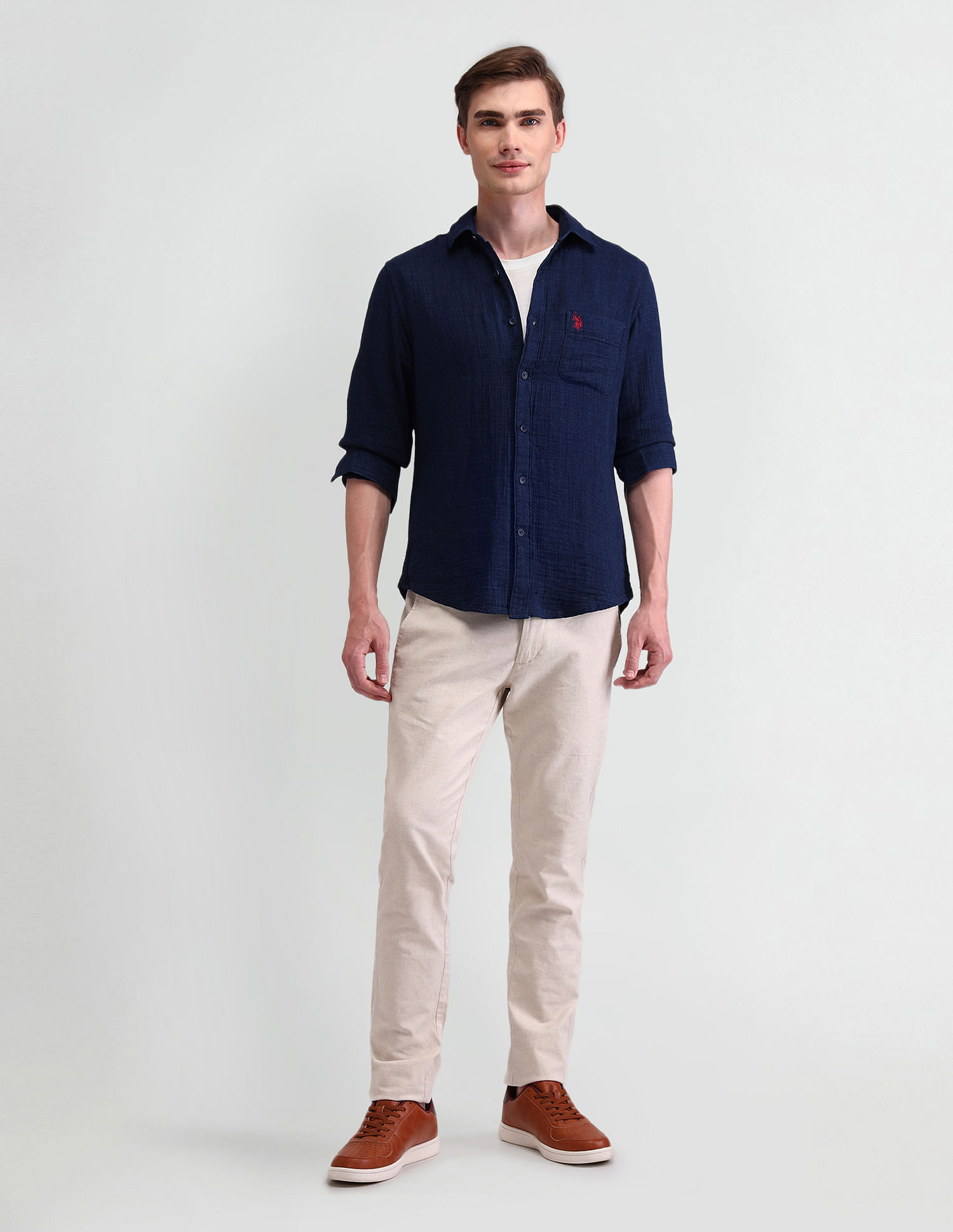 U.S. Polo Assn. Denim Co. Slim Fit Dobby Shirt