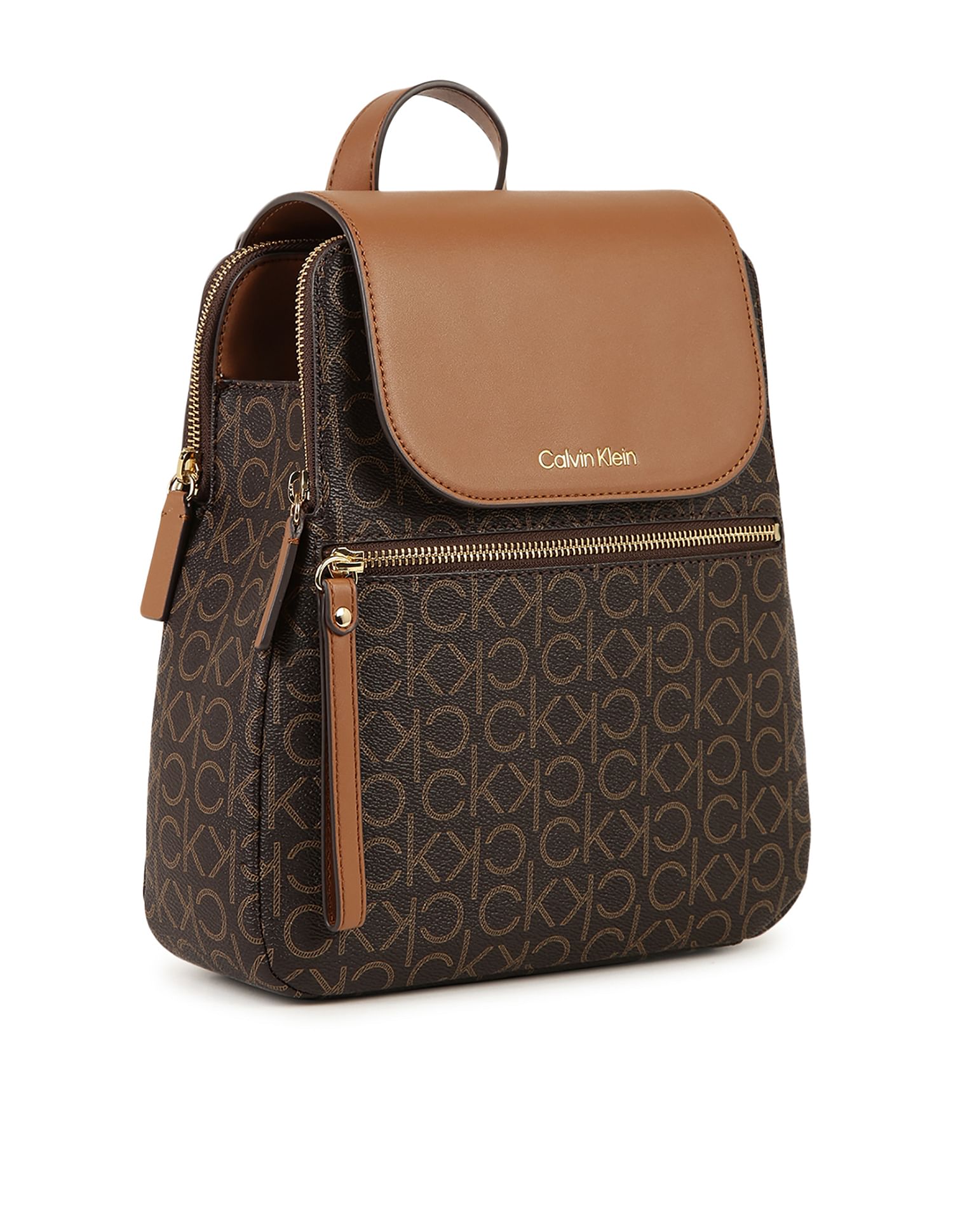 Calvin Klein Monogram Print Garnet Backpack