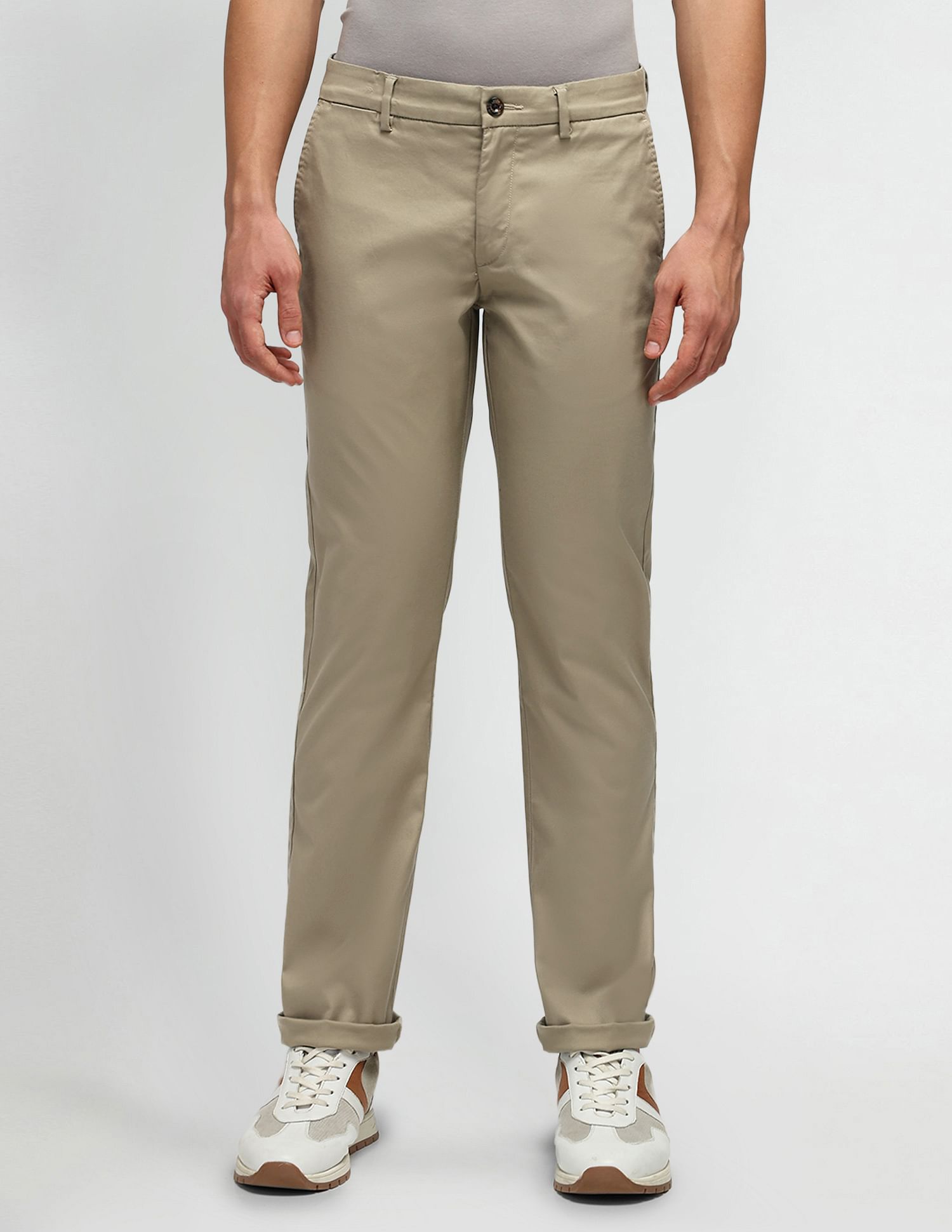Arrow Sport Solid Dobby  Trousers