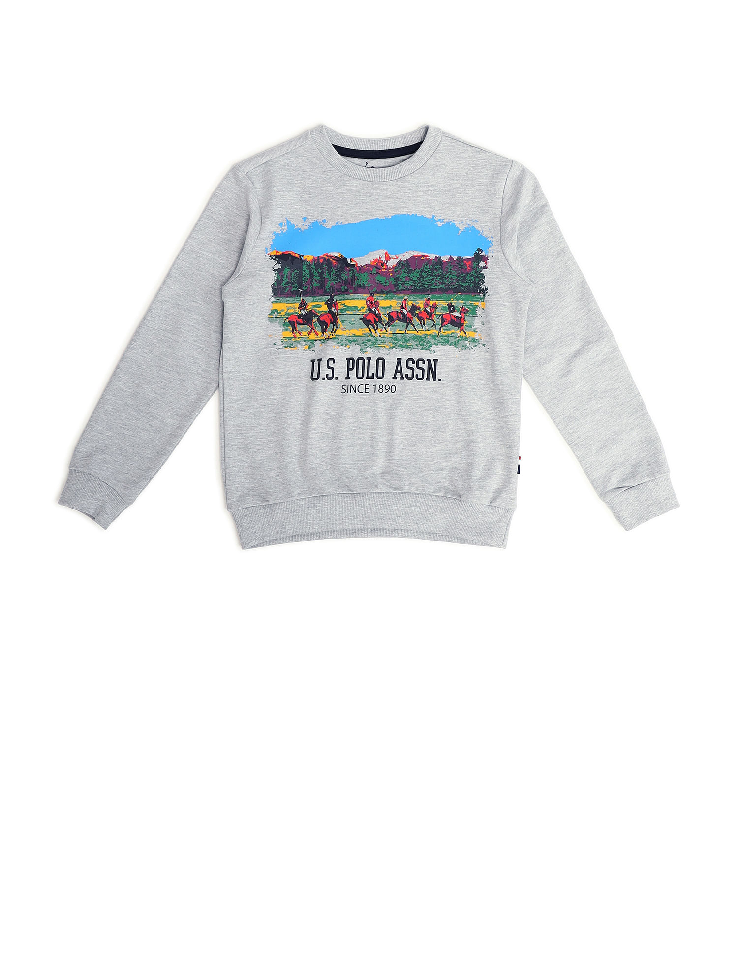 U.S. Polo Assn. Kids Boys Graphic Printed Sweatshirt