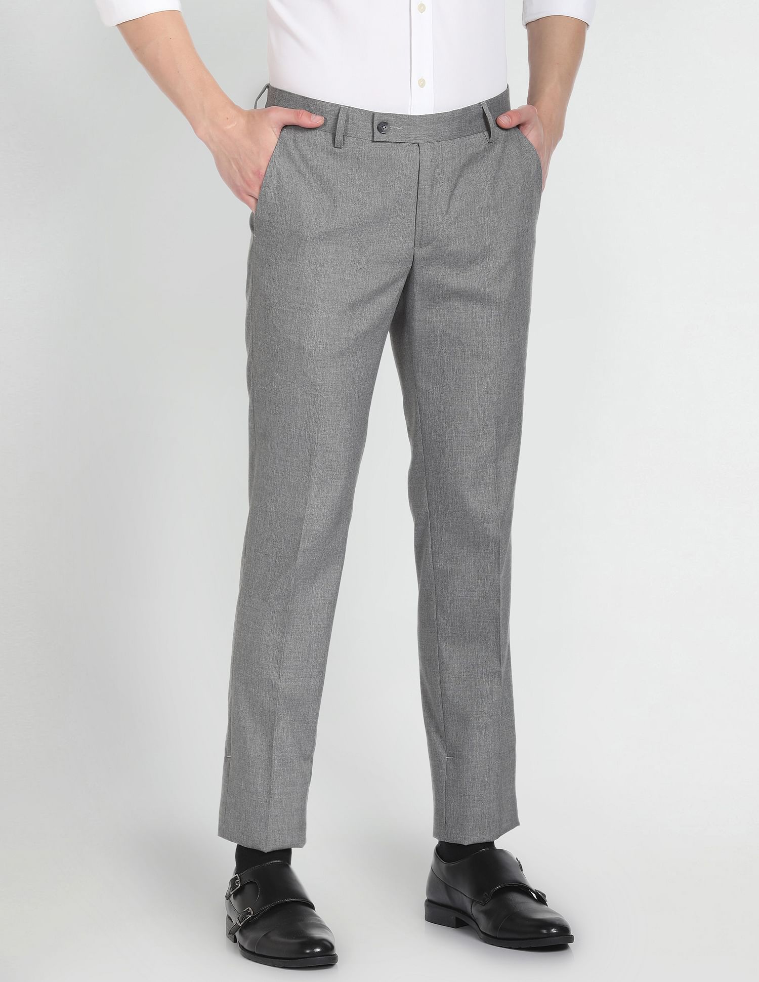 Arrow Hudson Tailored Fit Formal Trousers