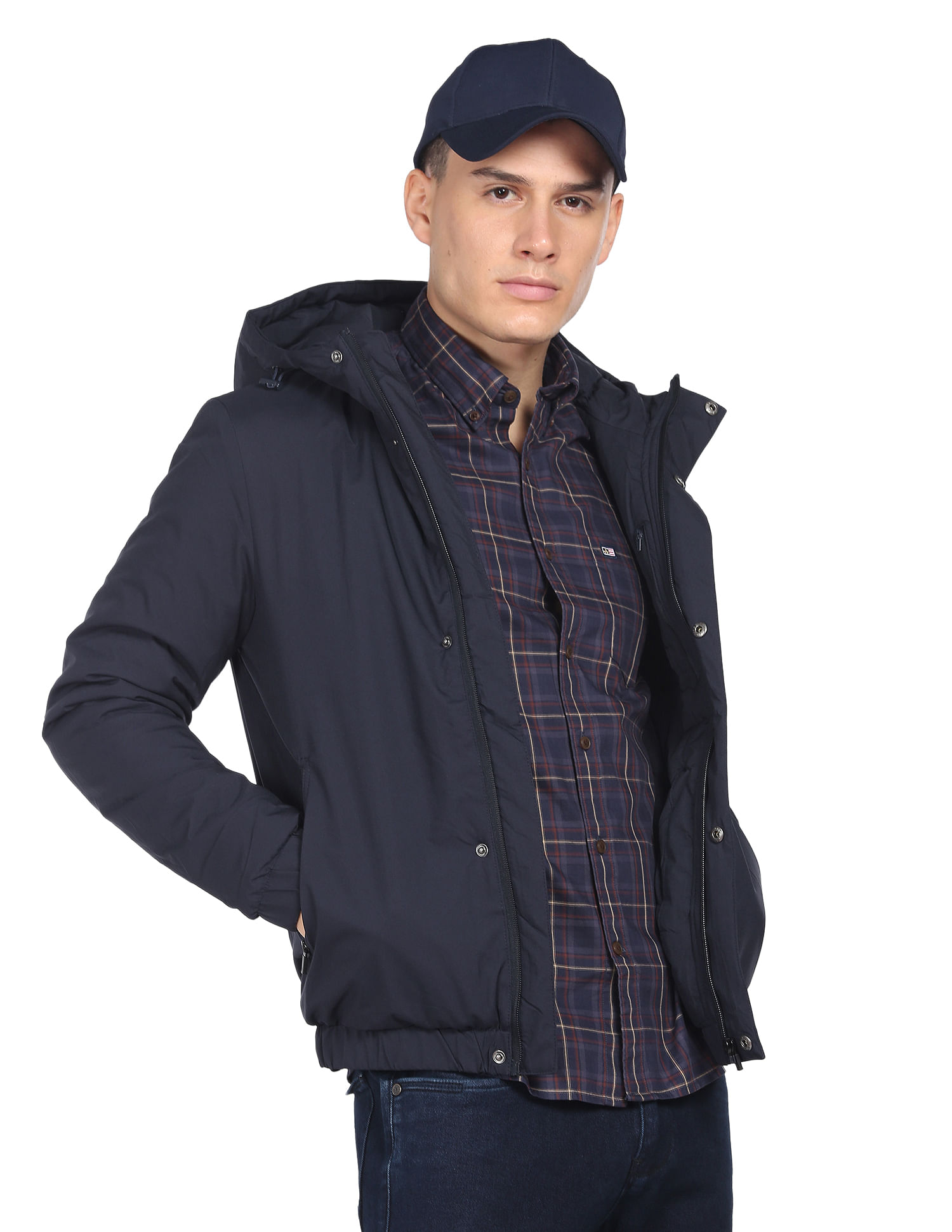 Padded cheap hooded jacket