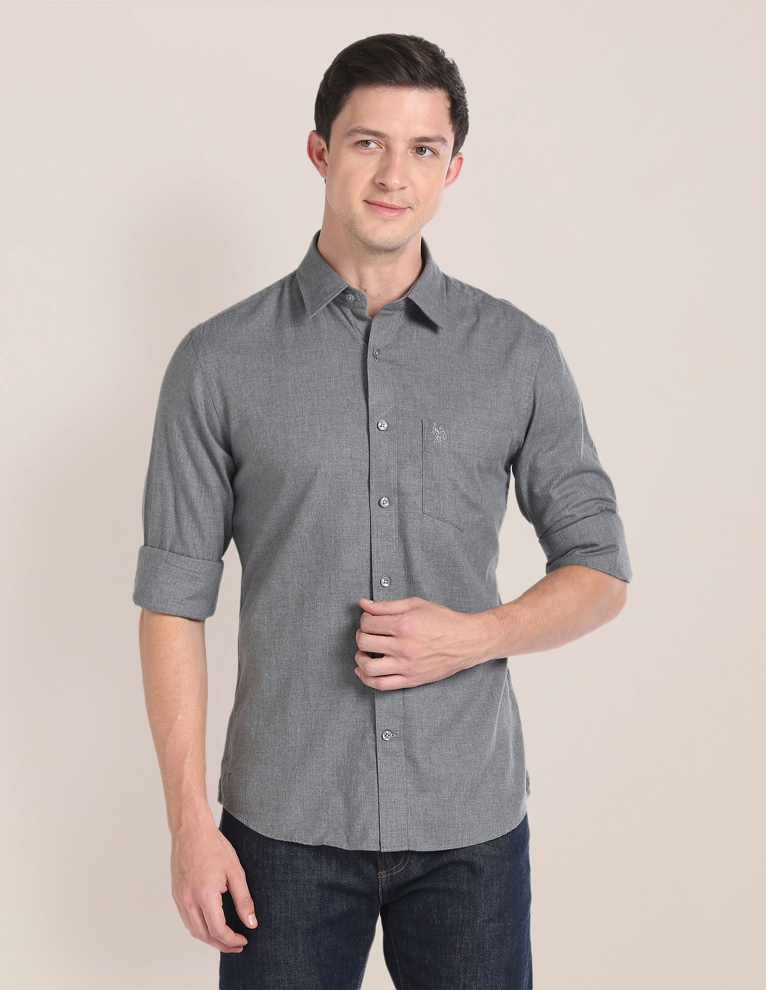 U.S. Polo Assn. Heathered Regular Fit Shirt