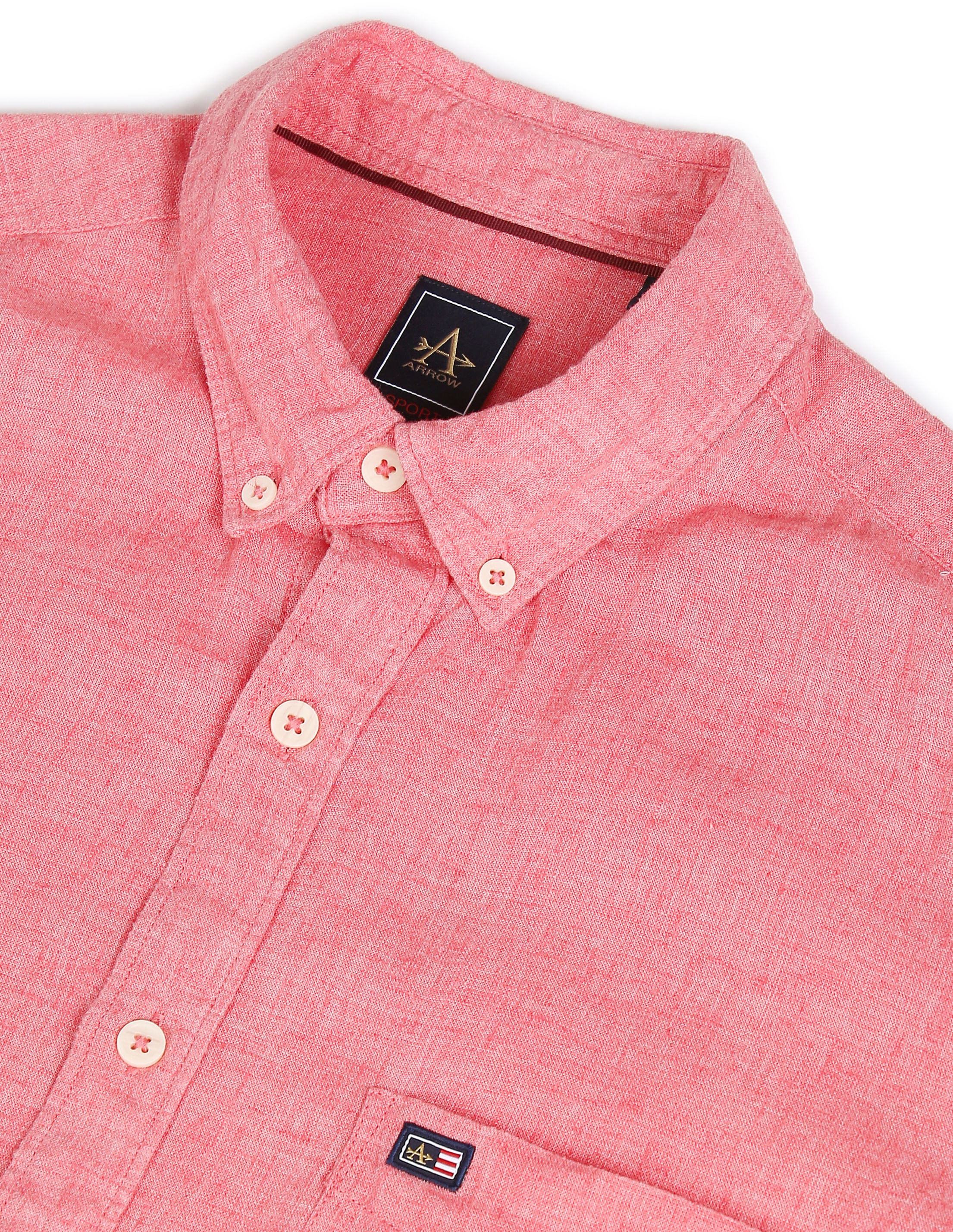 Arrow Sports Manhattan Slim Fit Patch Pocket Shirt
