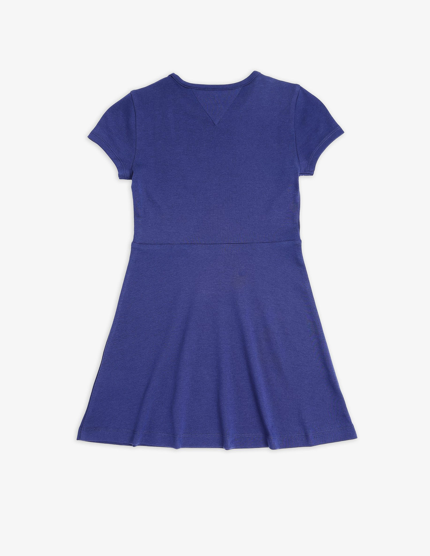Tommy Hilfiger Kids Girls Cotton Round Neck A-Line Dress