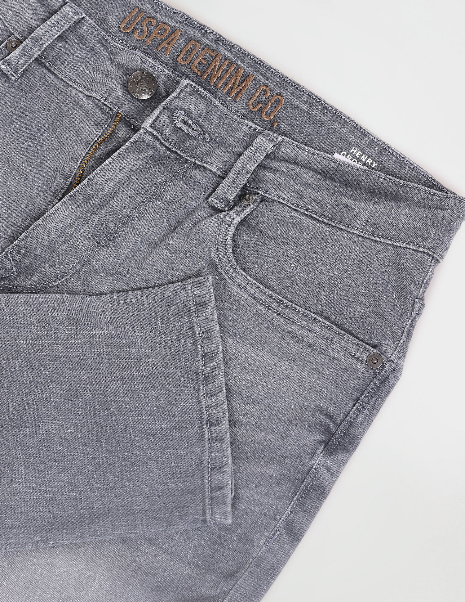 U.S. Polo Assn. Denim Co. Henry Cropped Fit Grey Jeans
