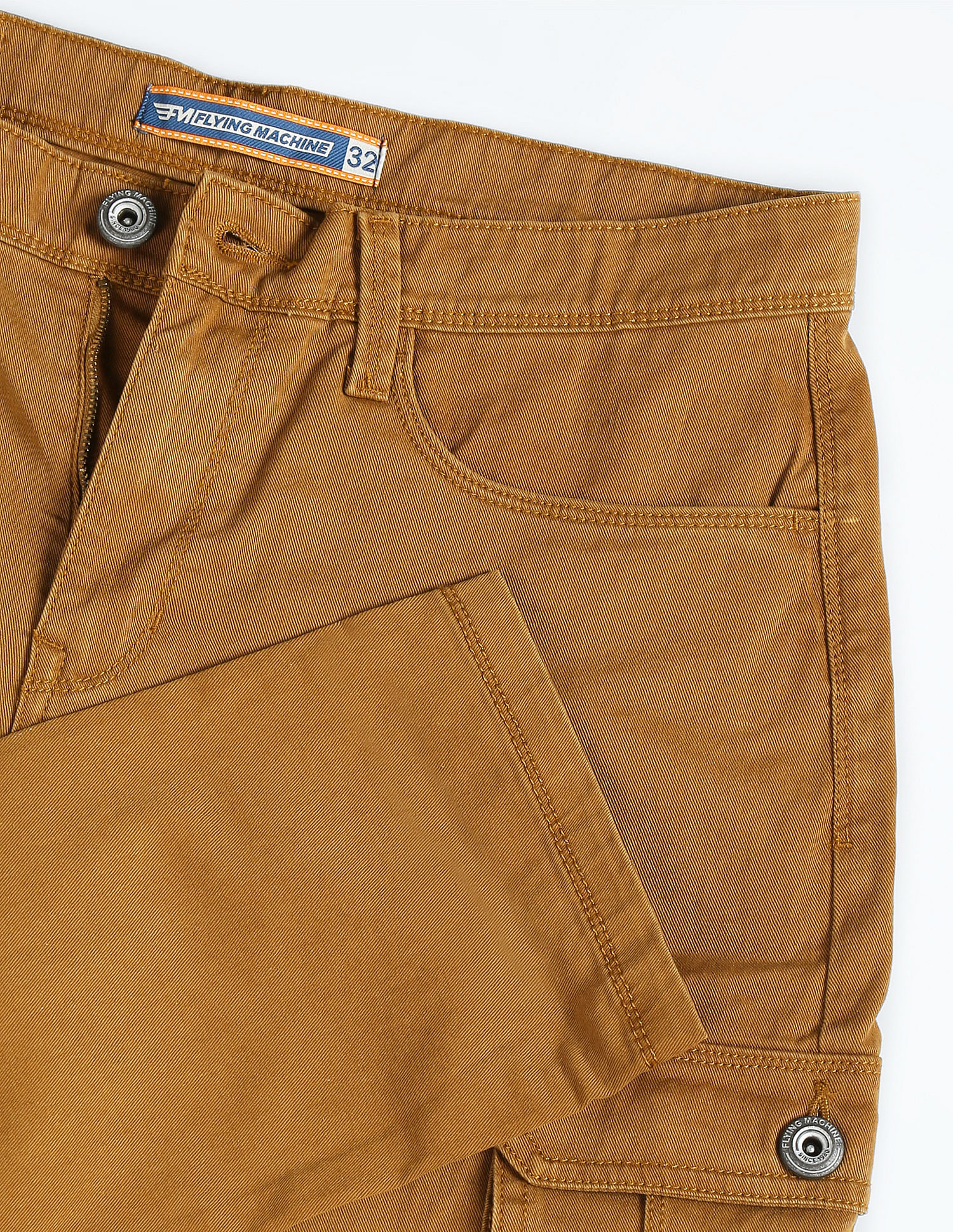 Flying Machine Mid Rise Cargo Jeans