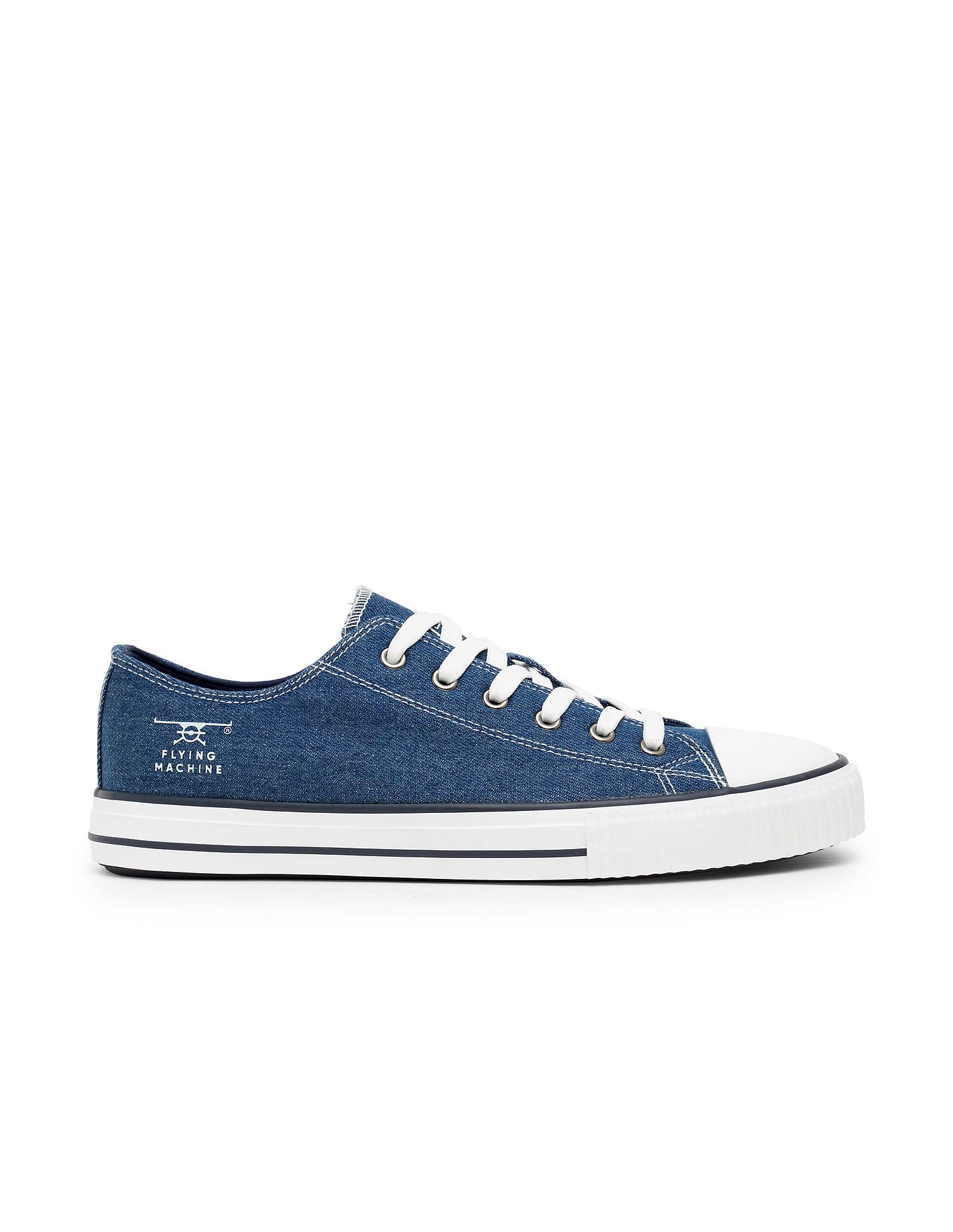 Flying Machine Men Round Toe Washed Cox 2.0 Sneakers