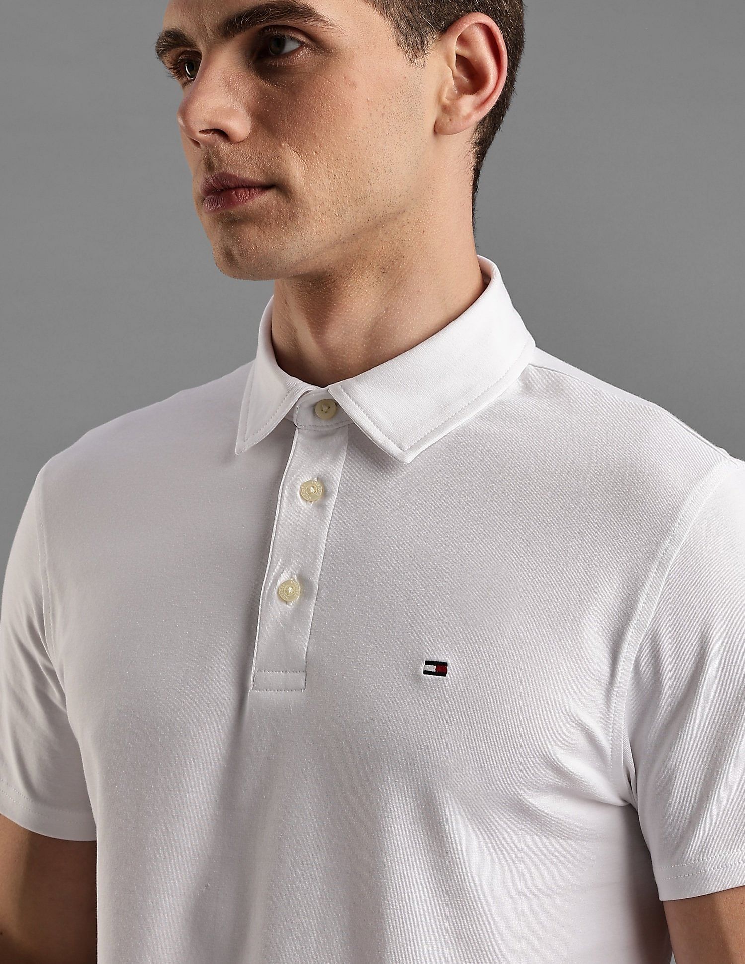 Tommy Hilfiger Solid Slim-Fit Cotton Polo Shirts