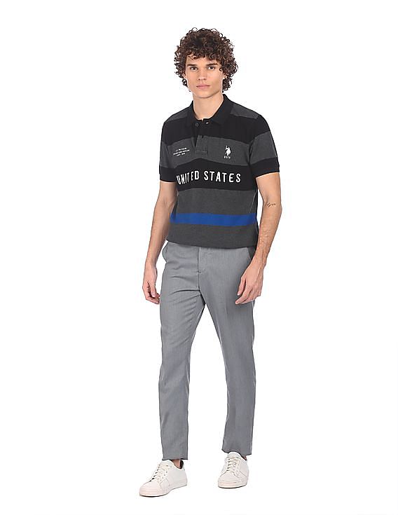U.S. Polo Assn. Striped Short Sleeve Polo Shirt