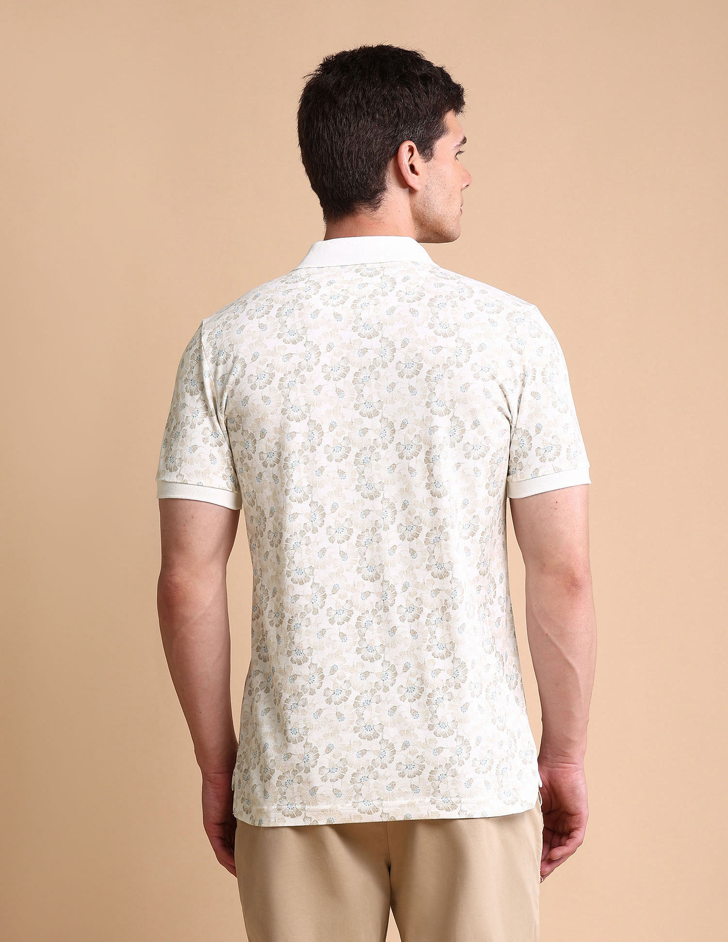 U.S. Polo Assn. Floral Printed Slim Fit Polo Shirt