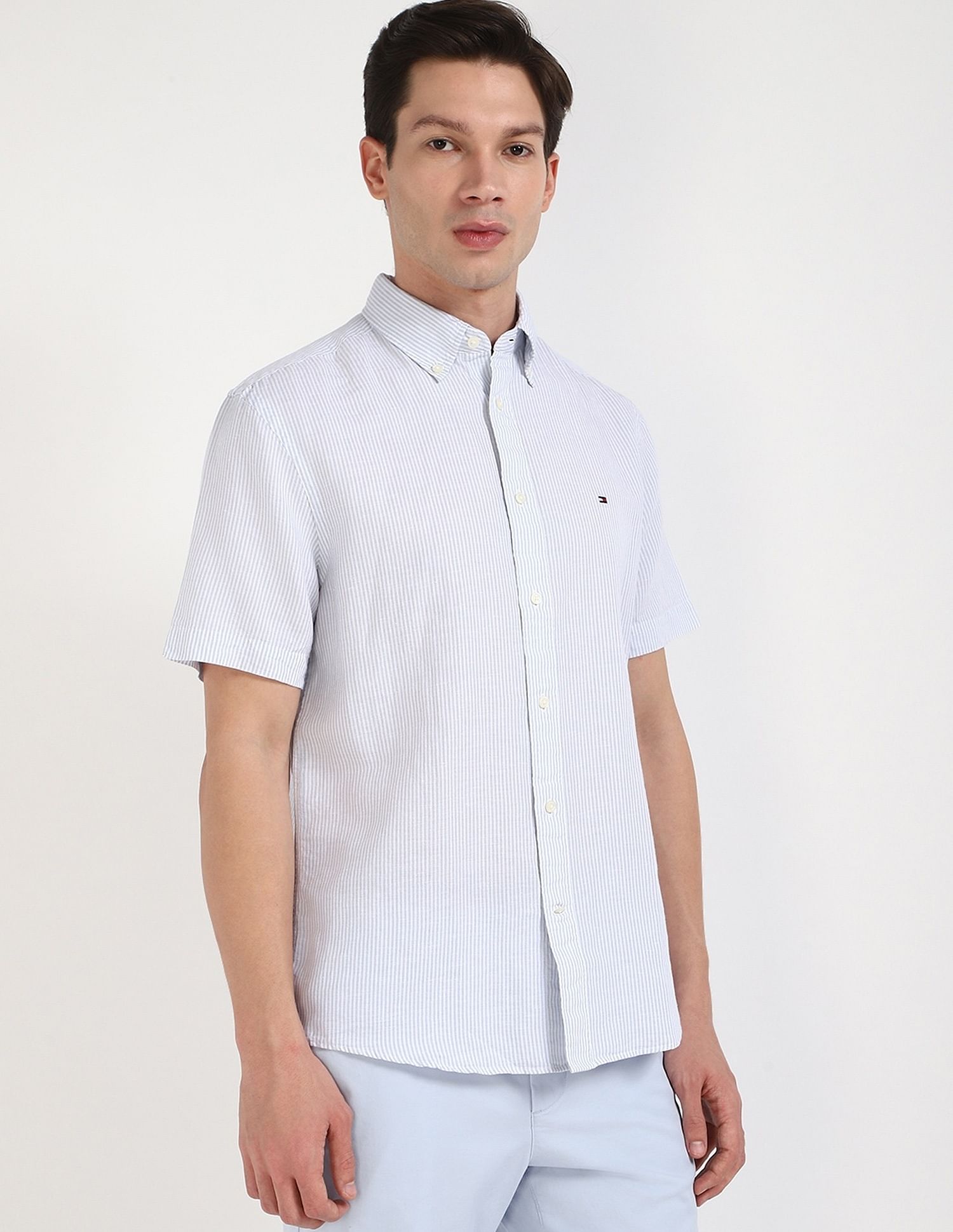 Tommy Hilfiger Striped Regular-Fit Cotton Shirt