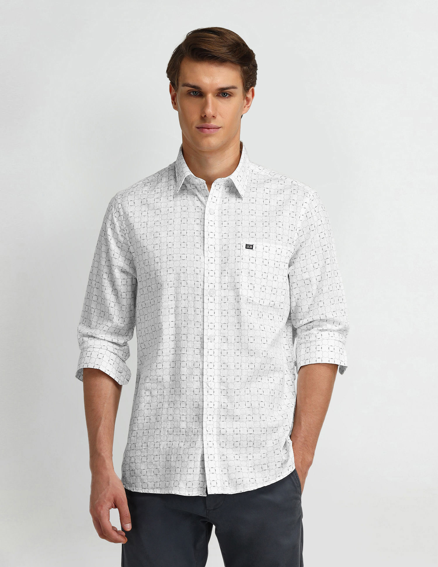 Arrow Sport Liberty Classic Fit Geometric Print Shirt