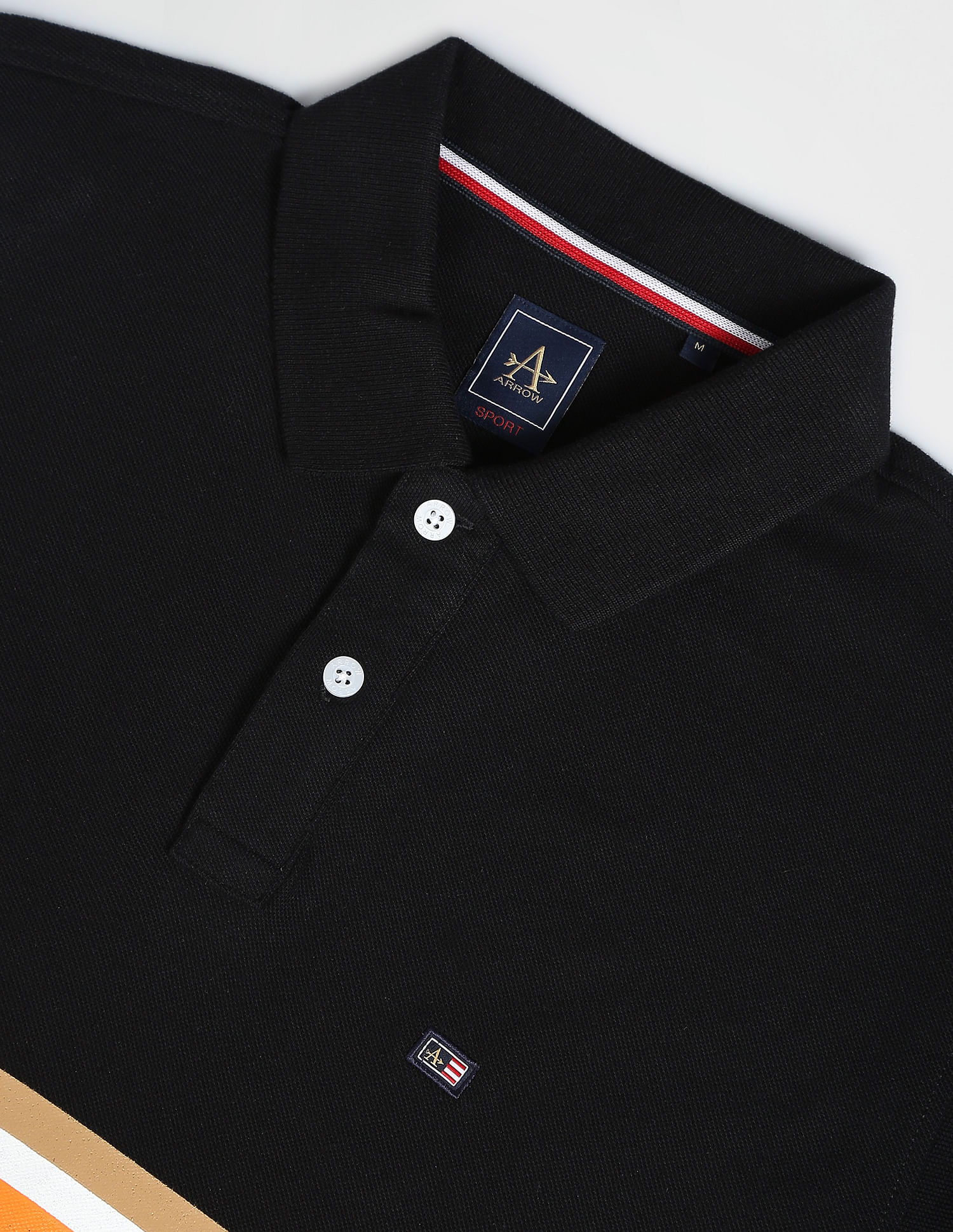Arrow Sports Horizontal Stripe Cotton Polo Shirt