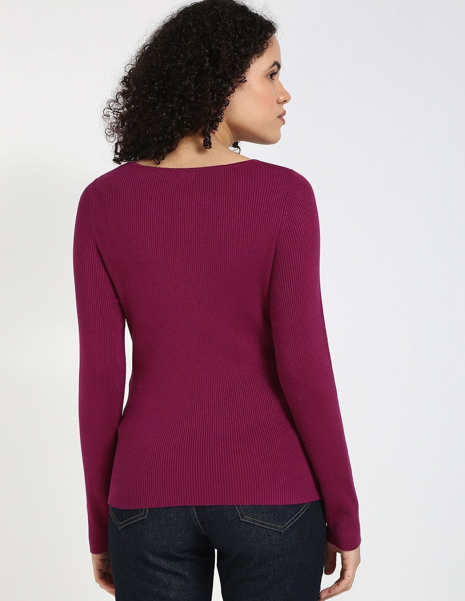 Calvin Klein Jeans Slim-Fit Rayon Keyhole Neck Top