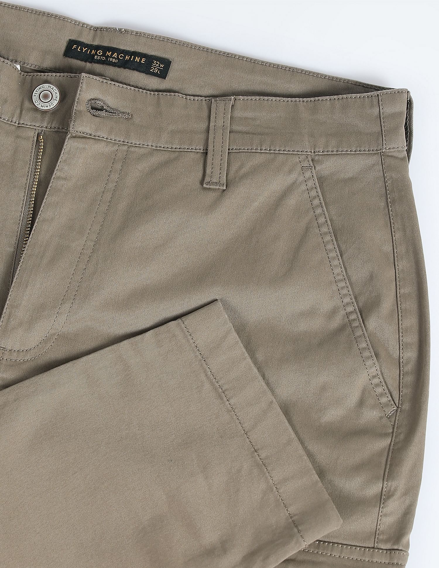 Flying Machine Solid Twill Cargo Trousers