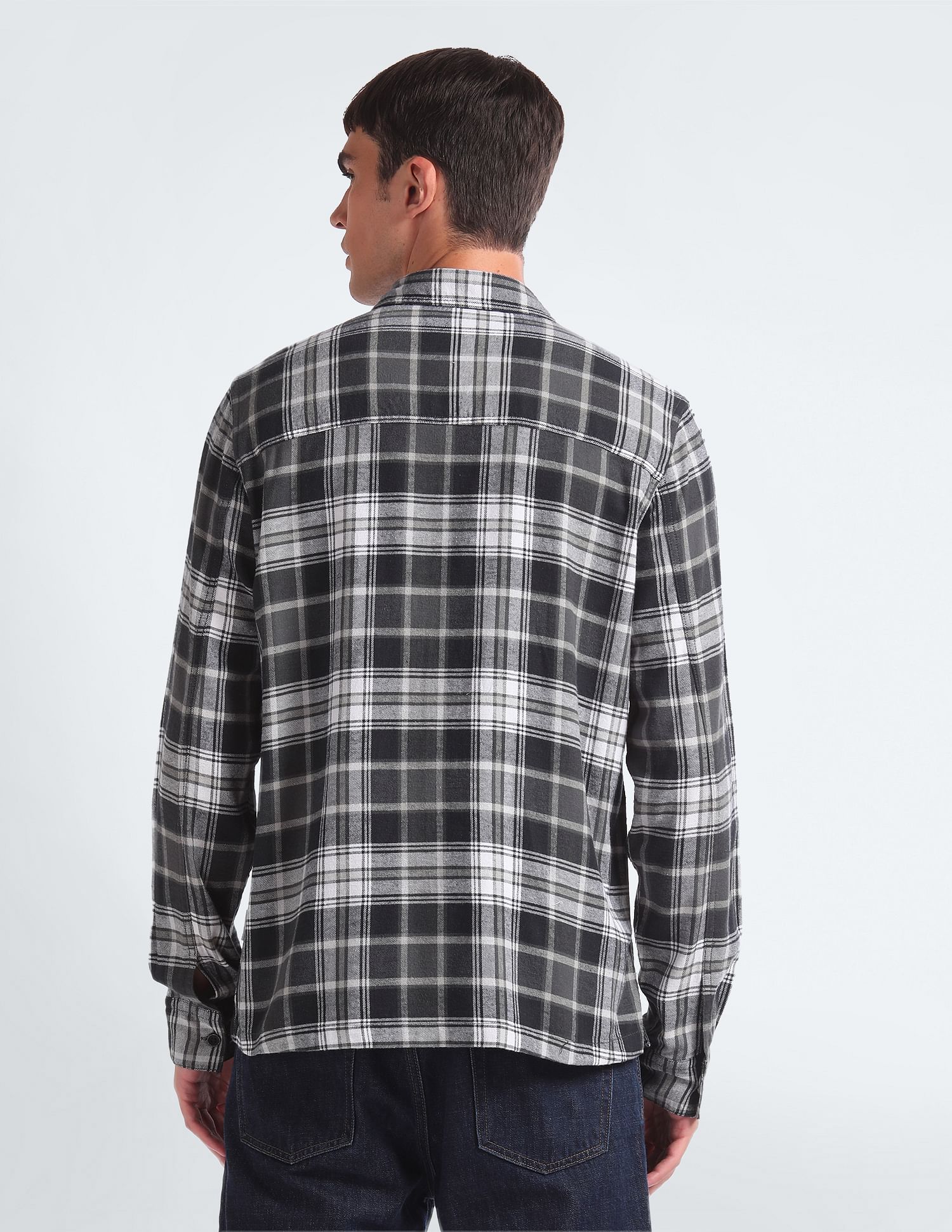 Flying Machine Tartan Check Relaxed Overshirt