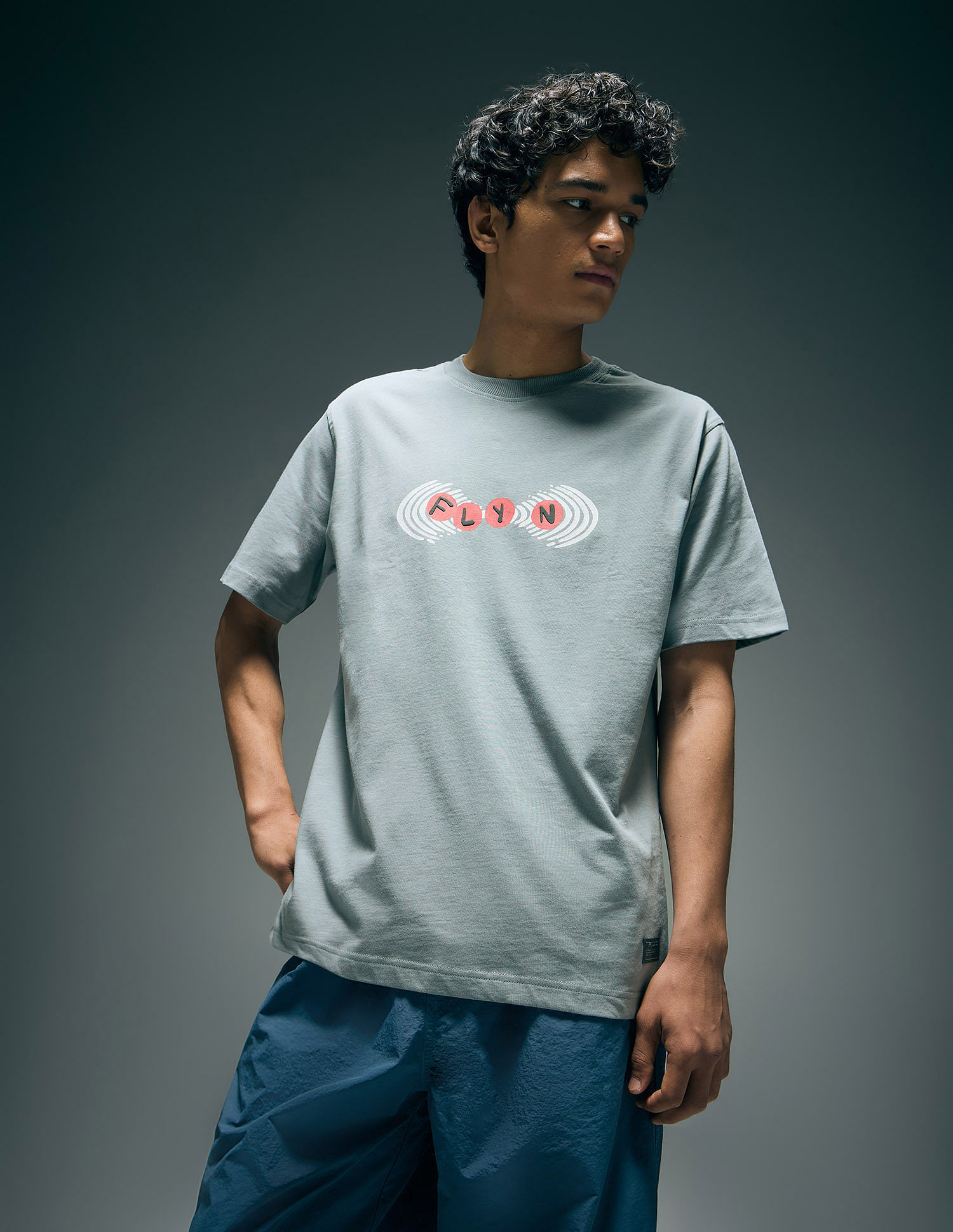 Flying Machine Abstract Printed Relaxed Fit T-Shirt