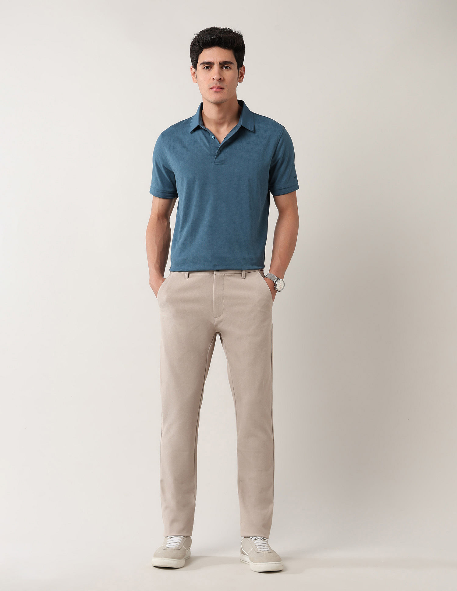 Arrow Solid Pure Cotton Polo Shirt