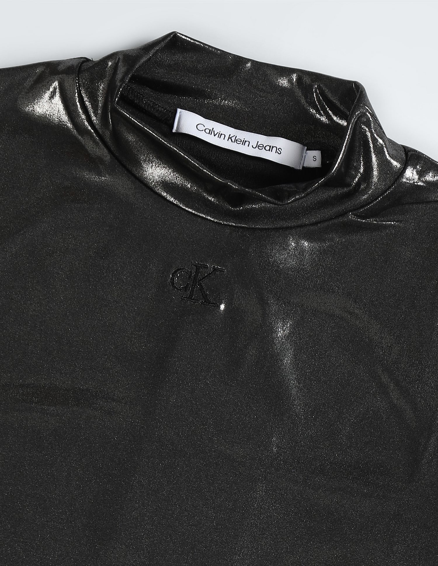 Calvin Klein Long Sleeve Metallic Bodycon Dress