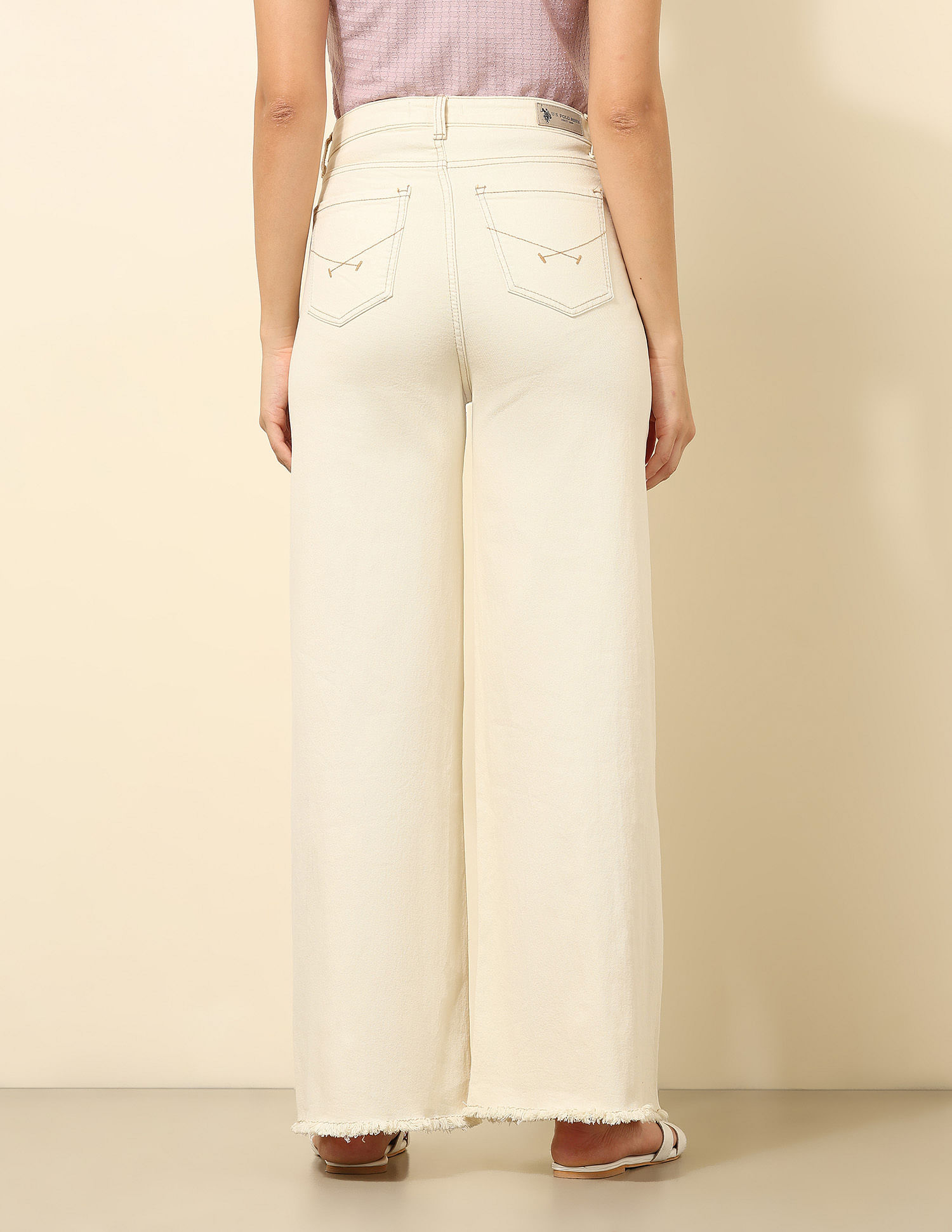 U.S. Polo Assn. Women High Rise Ultra Wide Leg Fit Jeans
