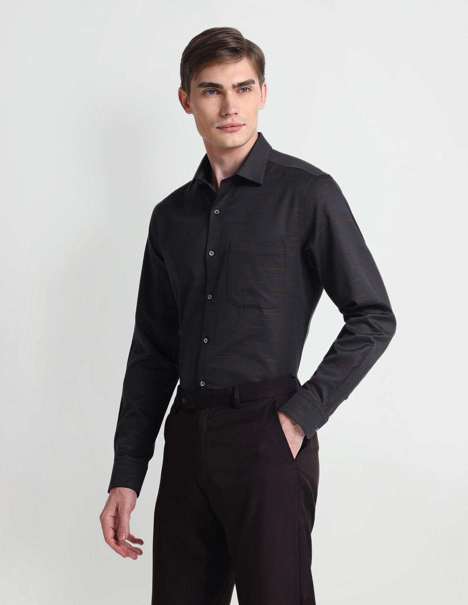 Arrow Geometric Pattern Cotton Shirt